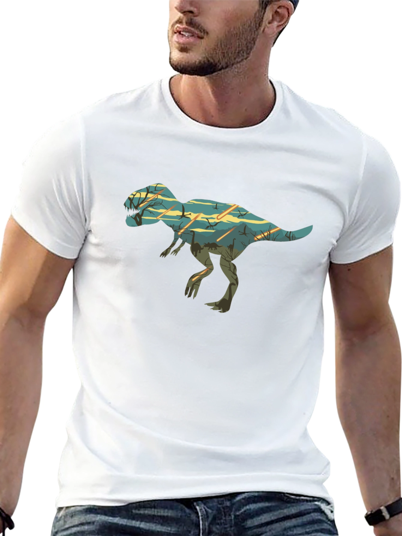 Dino Sunset Graphic Tee