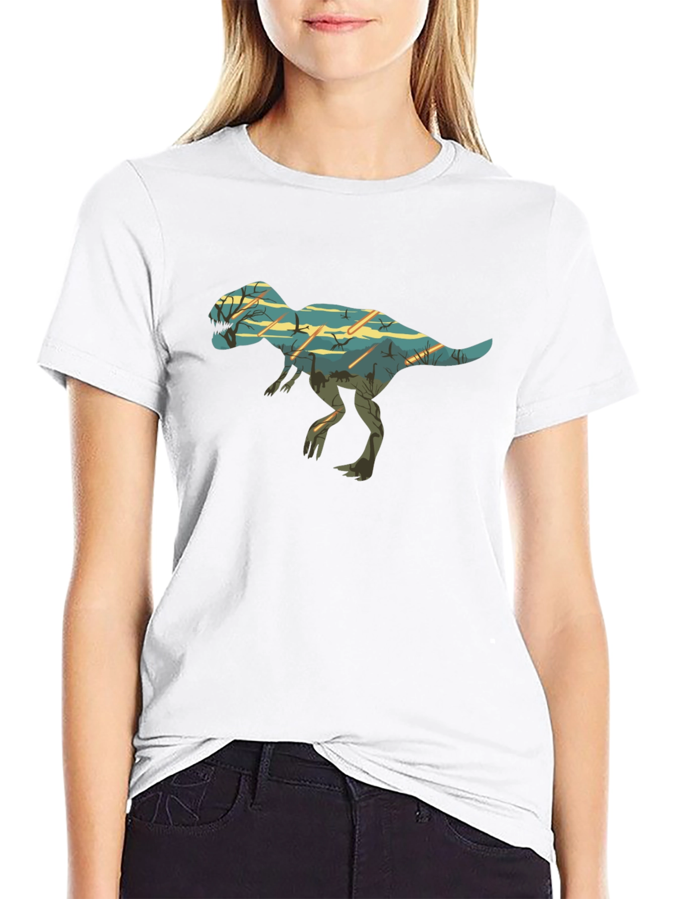 Dino Sunset Graphic Tee