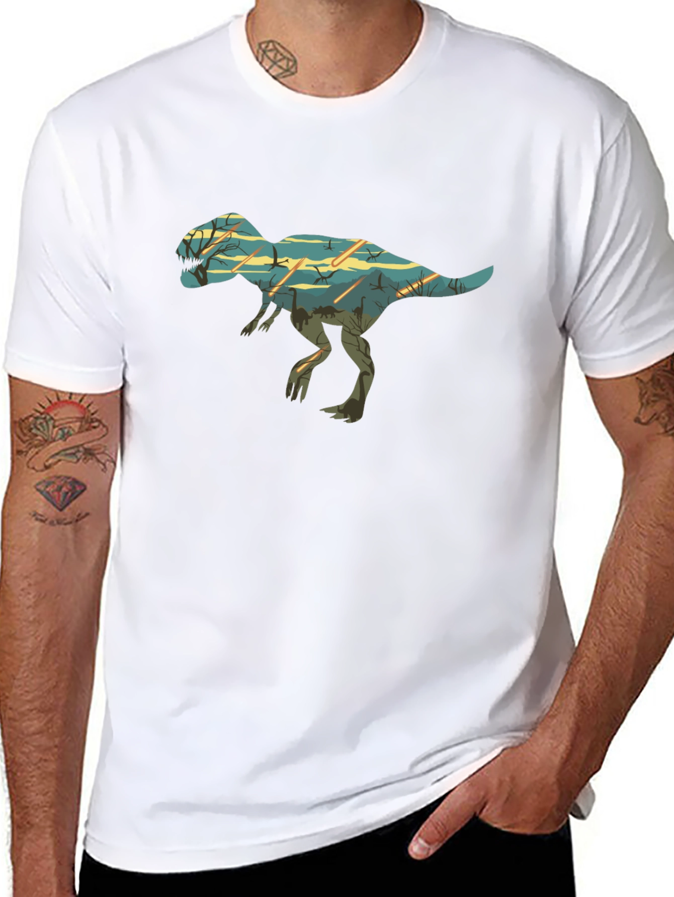 Dino Sunset Graphic Tee
