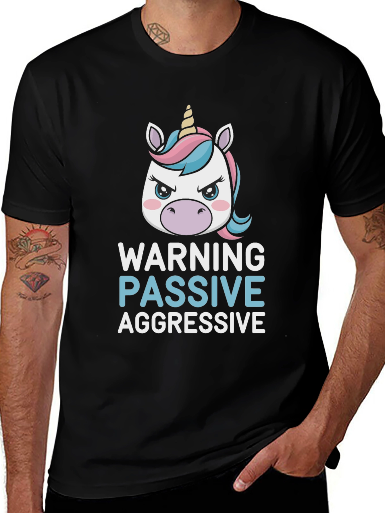 Warning Passive Aggressive Unicorn T-Shirt