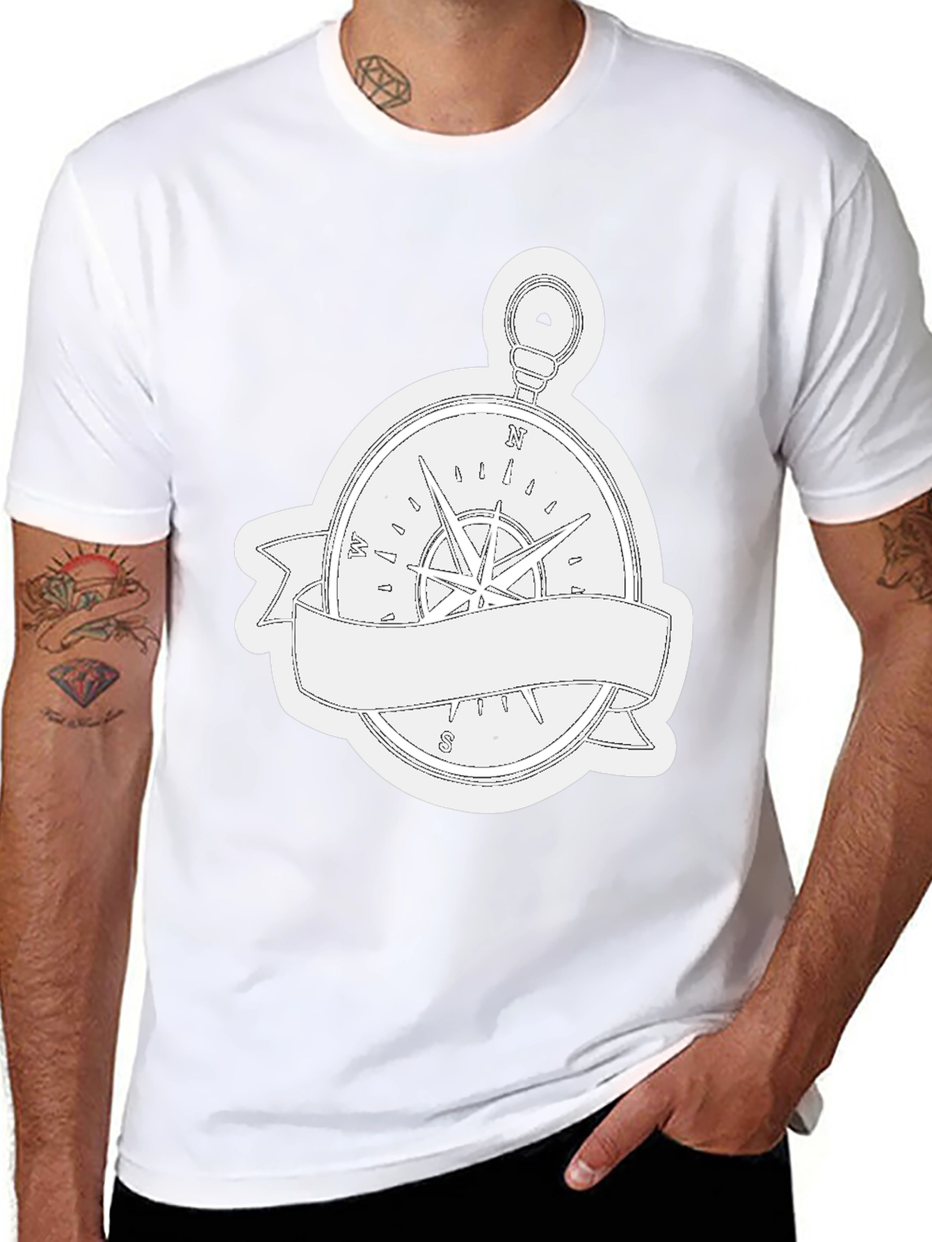 Compass Rose T-Shirt - Nautical Style