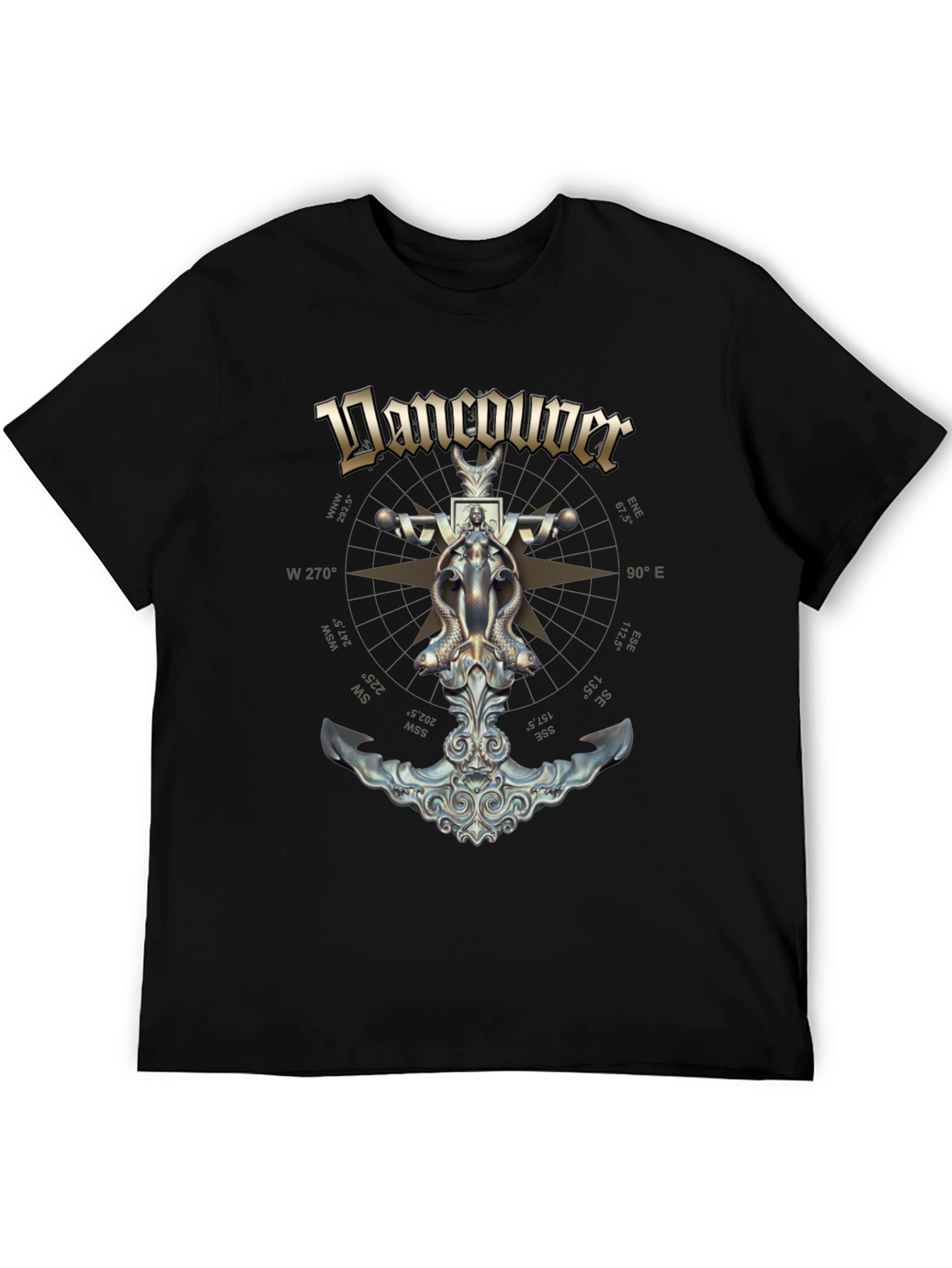 Vancouver Compass Anchor Graphic T-Shirt