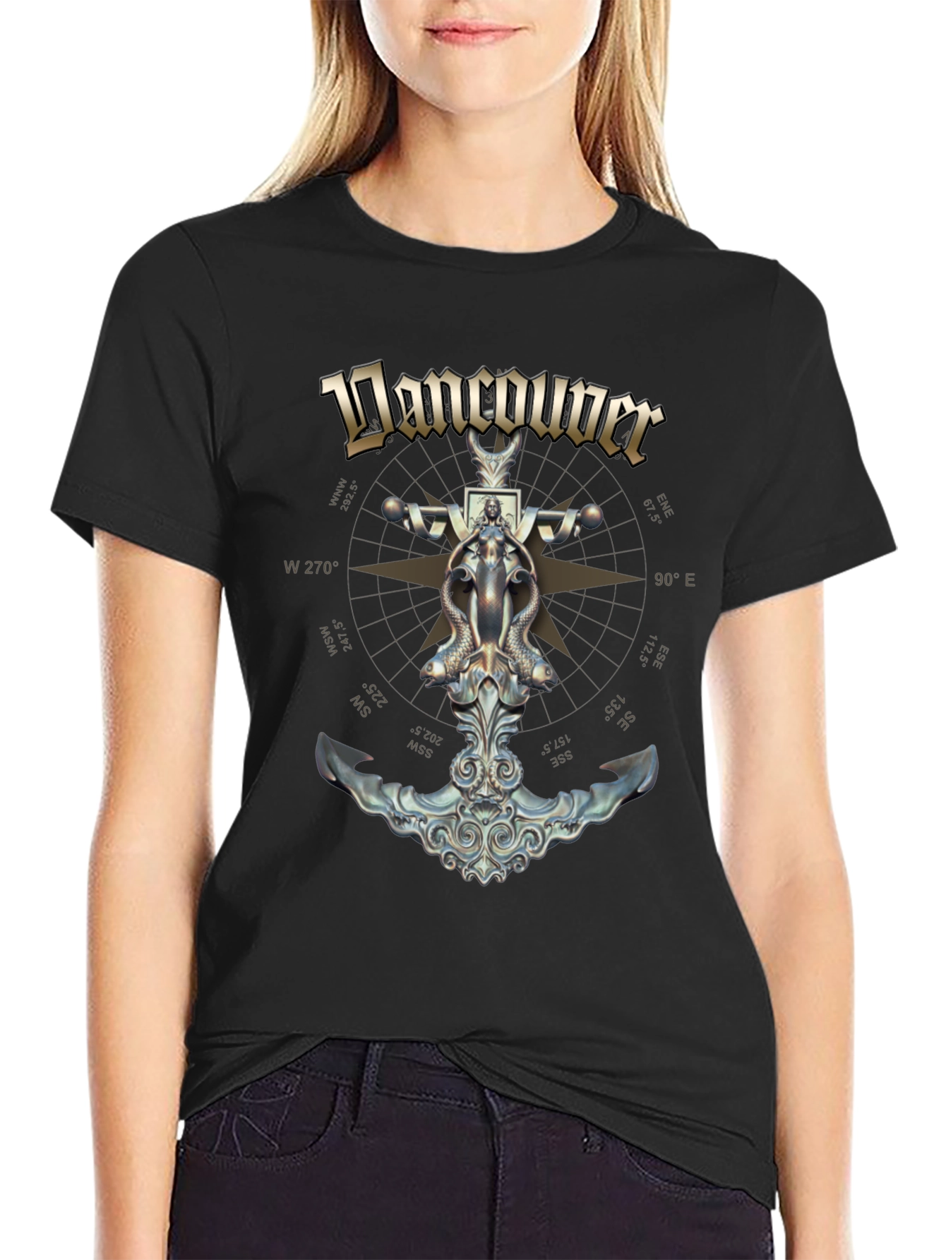 Vancouver Compass Anchor Graphic T-Shirt