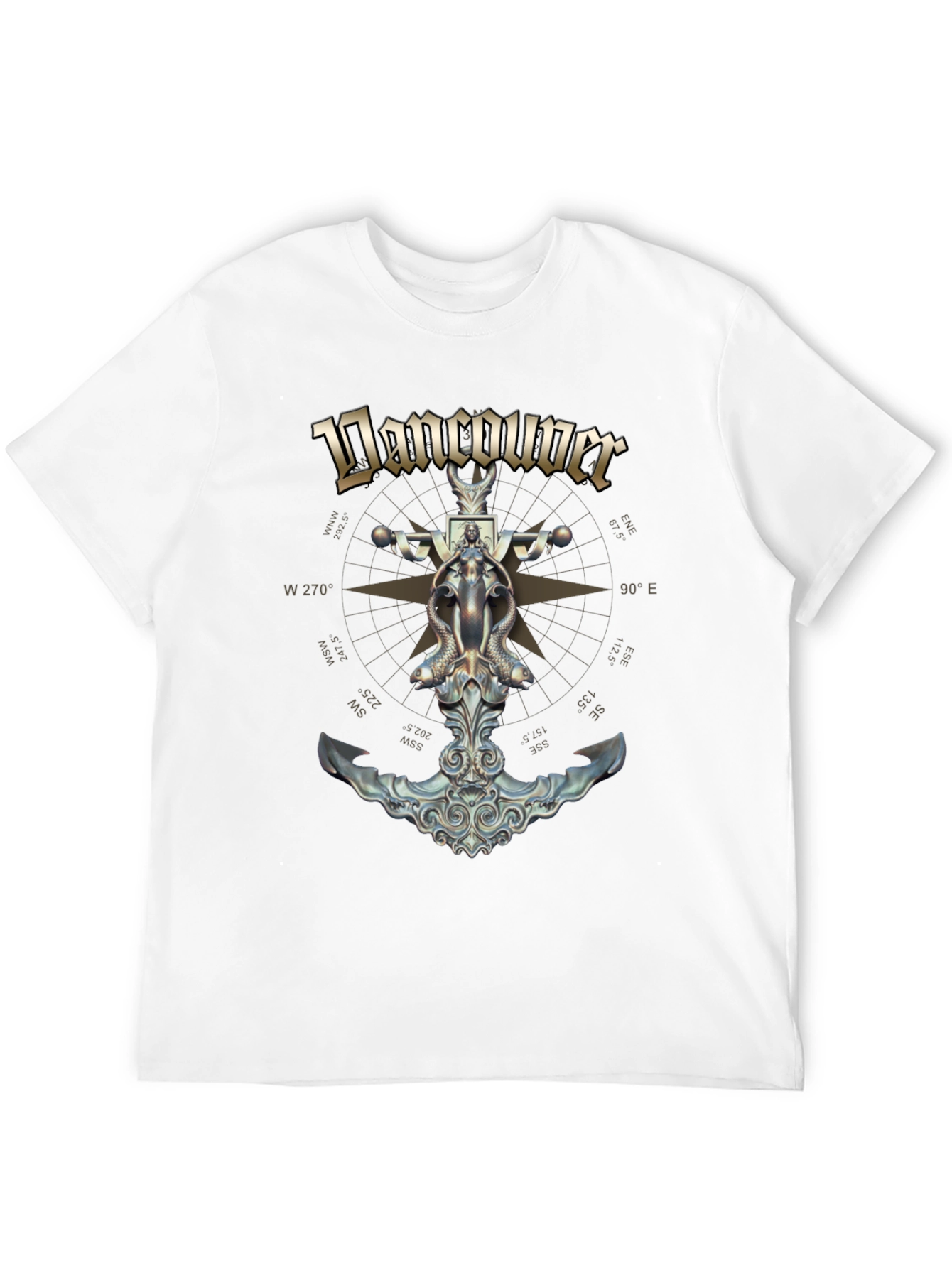 Vancouver Compass Anchor Graphic T-Shirt