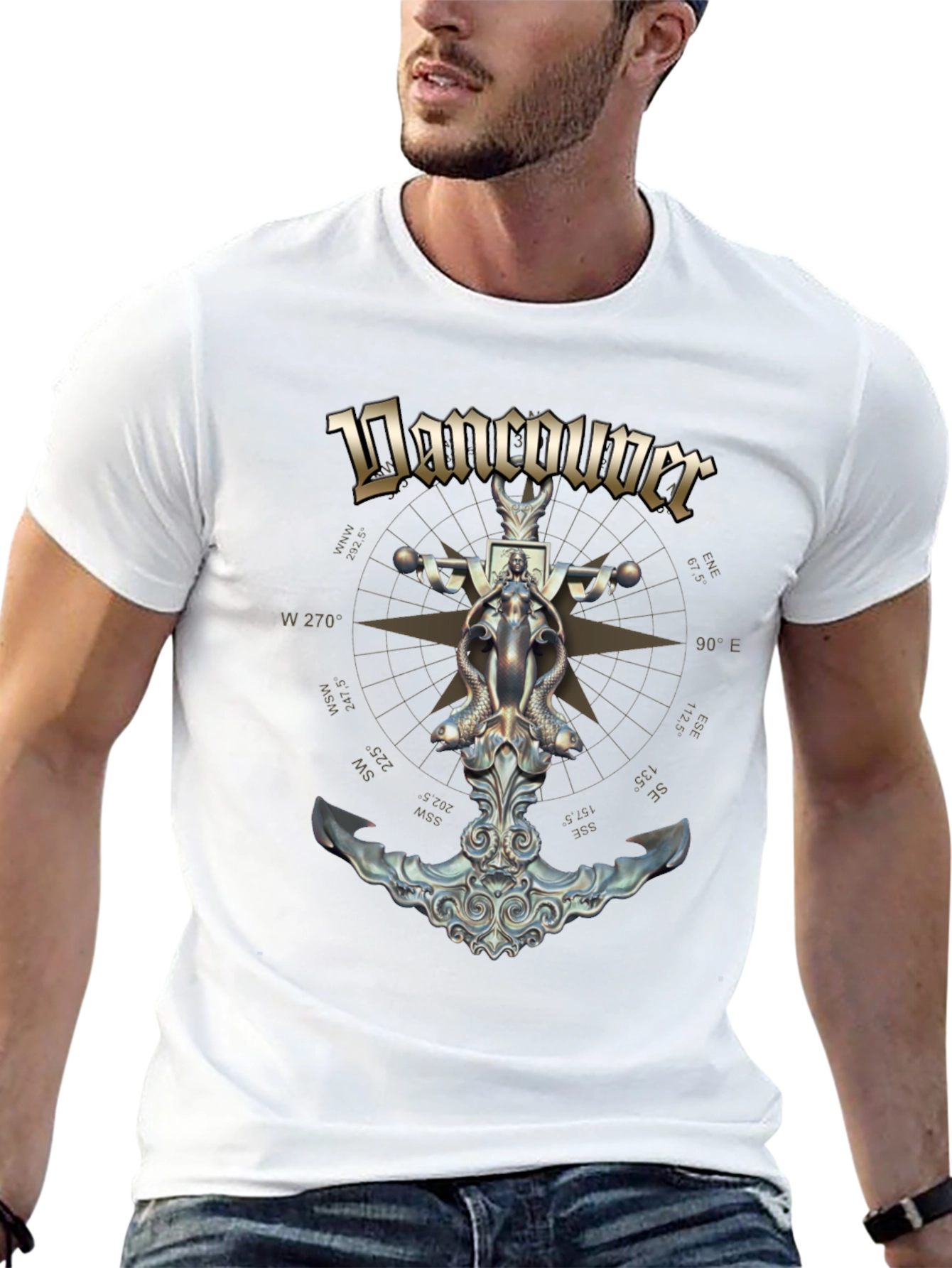 Vancouver Compass Anchor Graphic T-Shirt