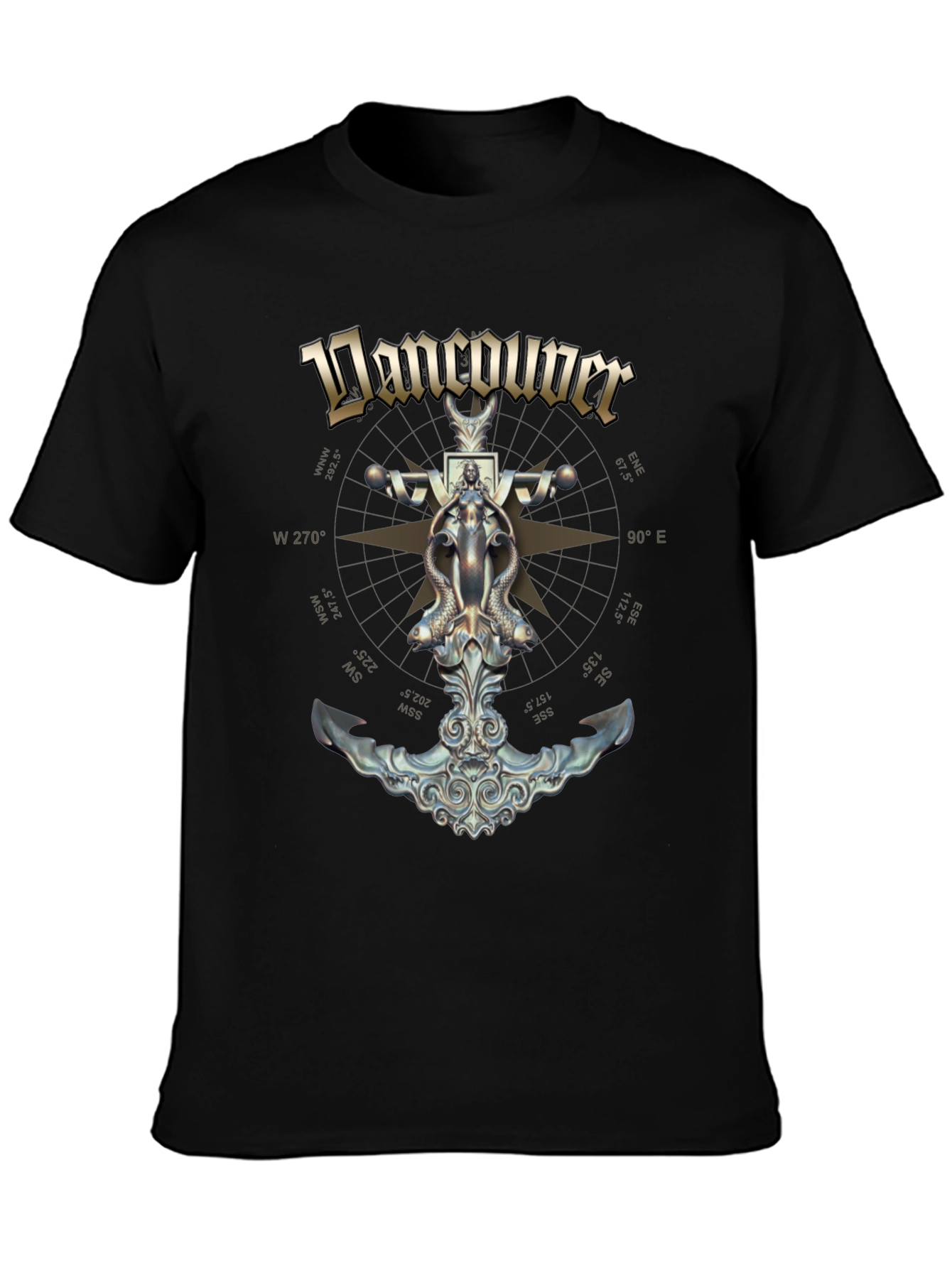 Vancouver Compass Anchor Graphic T-Shirt