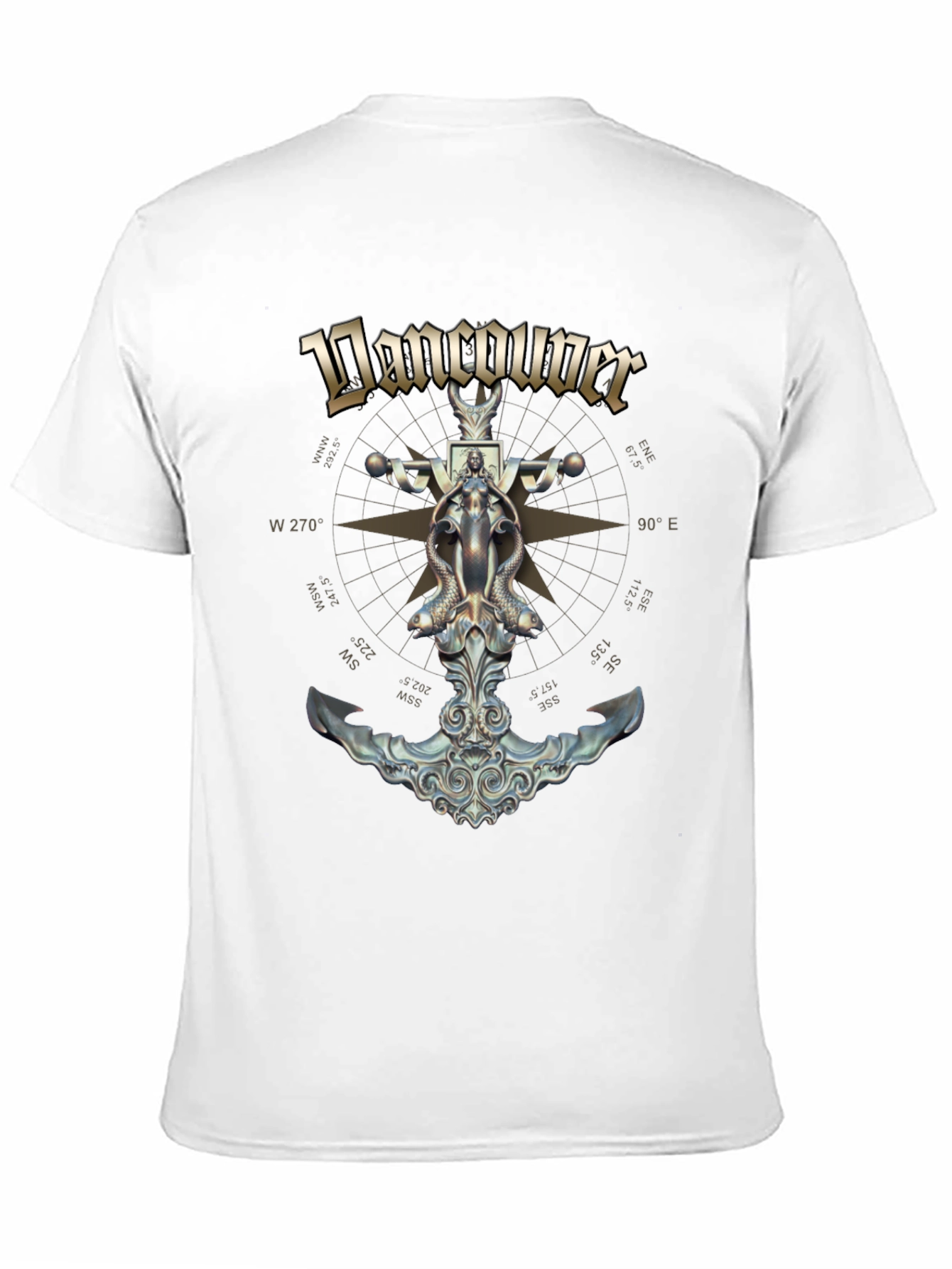 Vancouver Compass Anchor Graphic T-Shirt