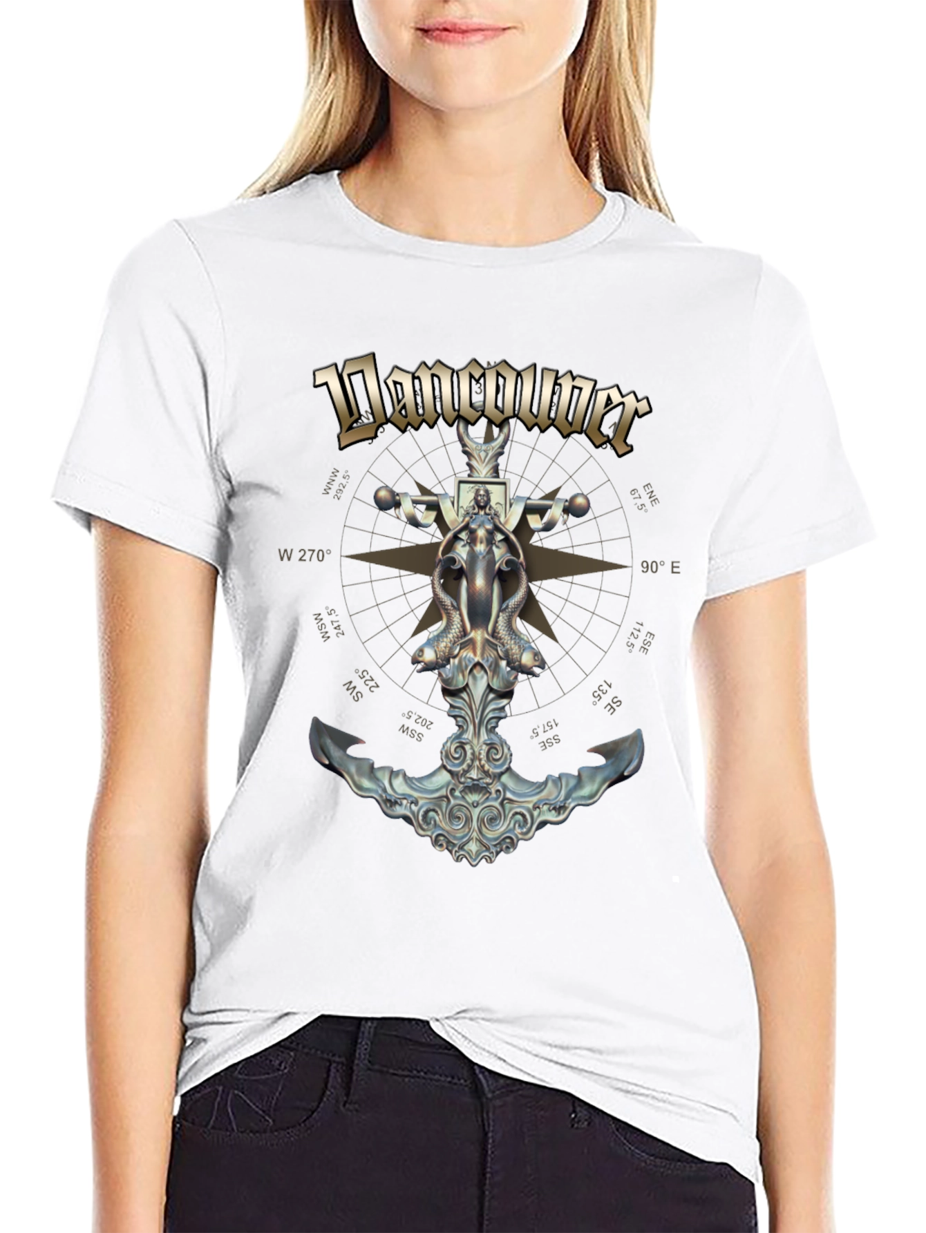 Vancouver Compass Anchor Graphic T-Shirt