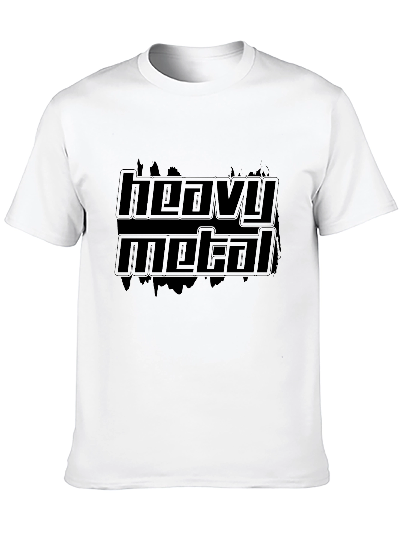Heavy Metal Graphic Print Crew Neck T-Shirt