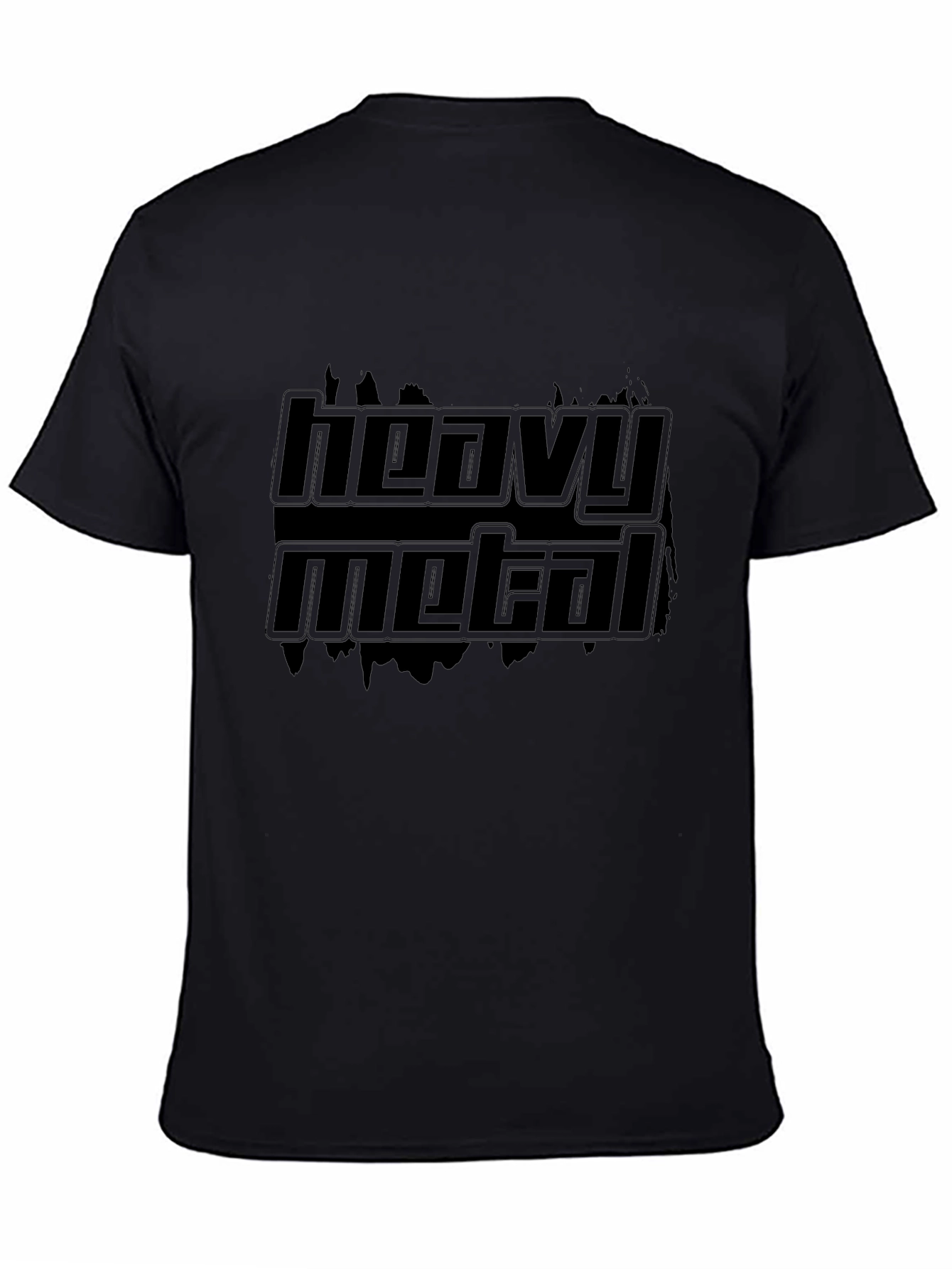 Heavy Metal Graphic Print Crew Neck T-Shirt