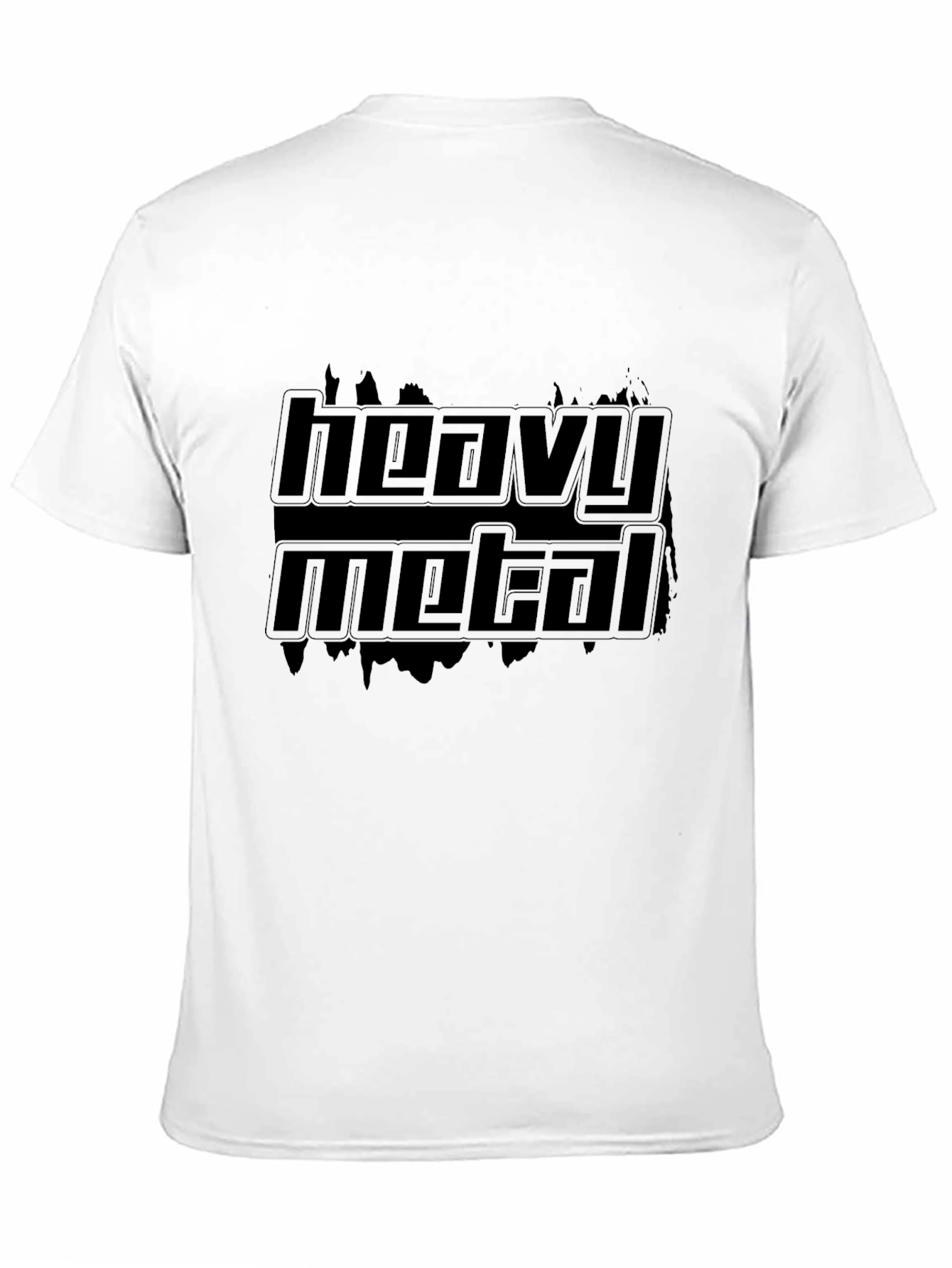 Heavy Metal Graphic Print Crew Neck T-Shirt