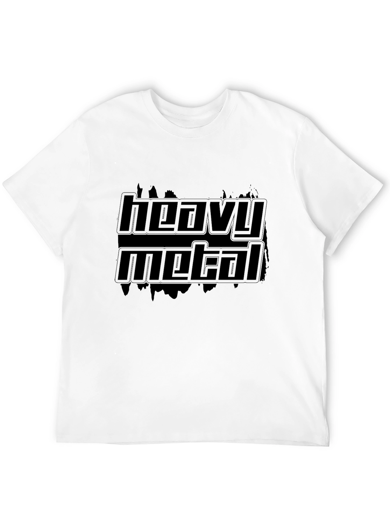 Heavy Metal Graphic Print Crew Neck T-Shirt
