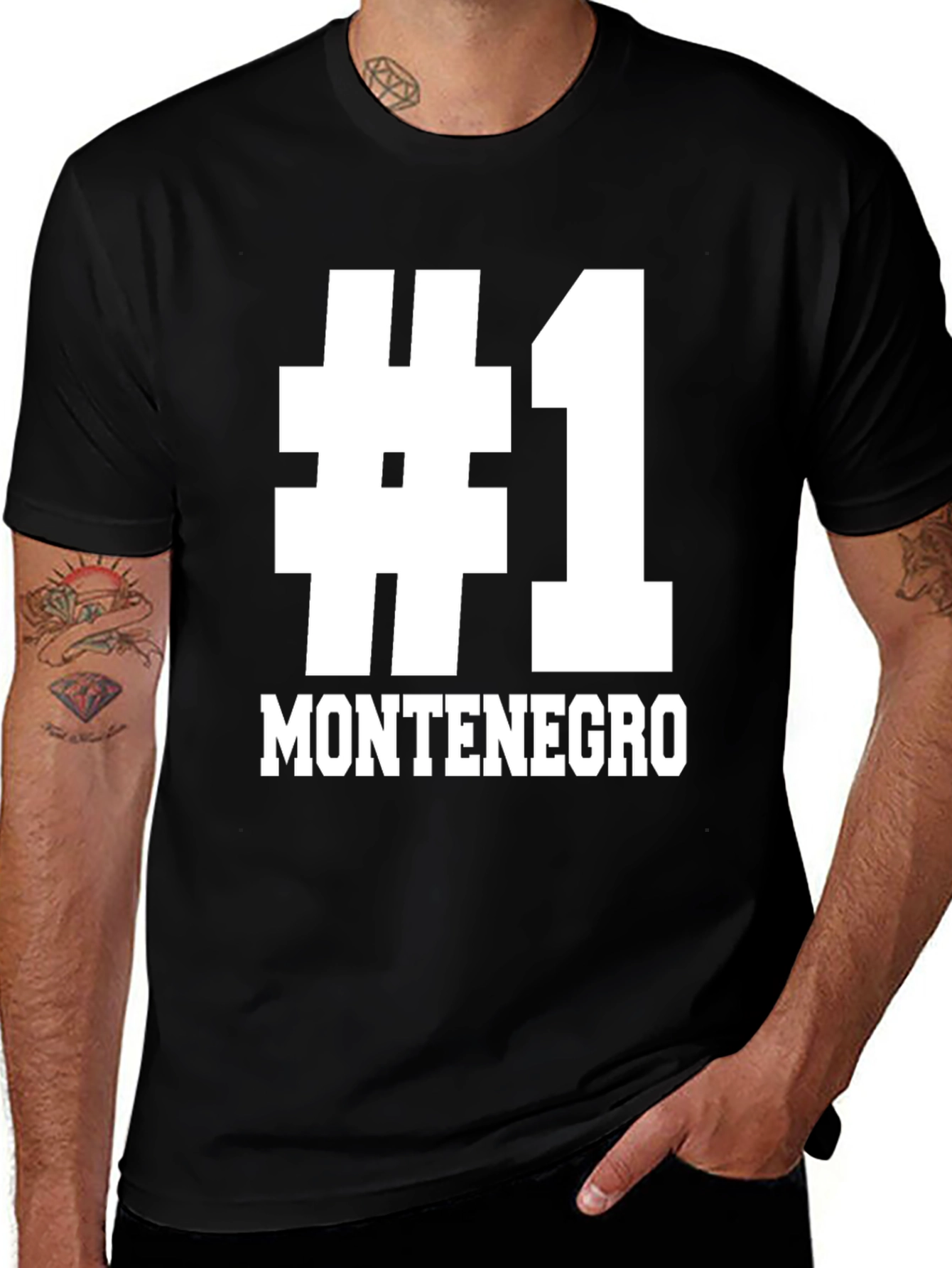 Montenegro #1 Fan T-Shirt - Black