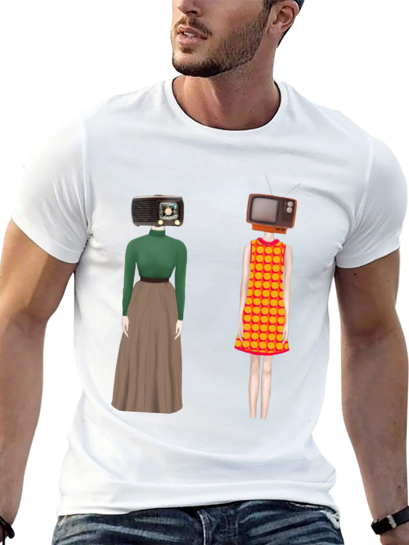 Retro Media Head T-Shirt - Unique Design