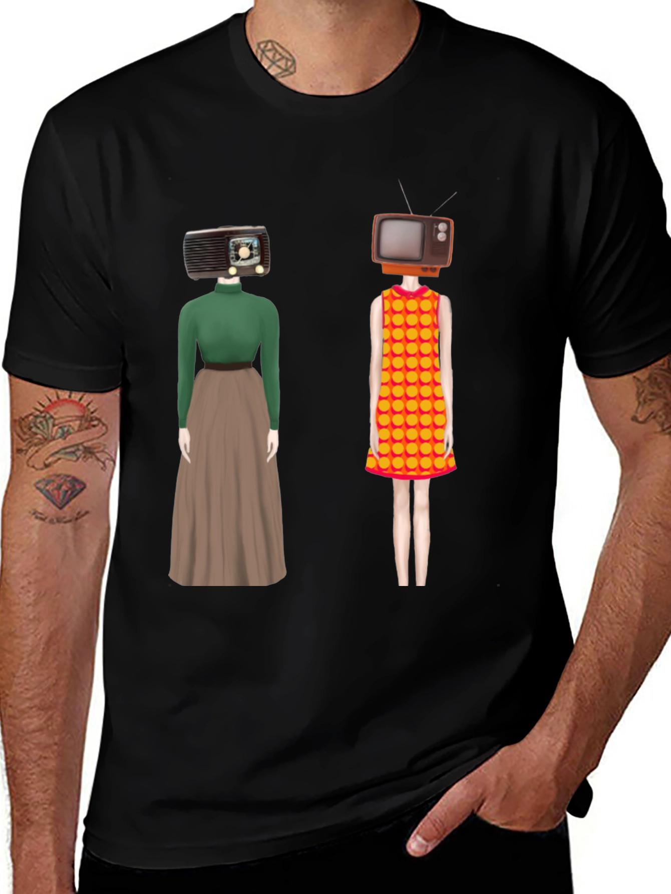 Retro Media Head T-Shirt - Unique Design