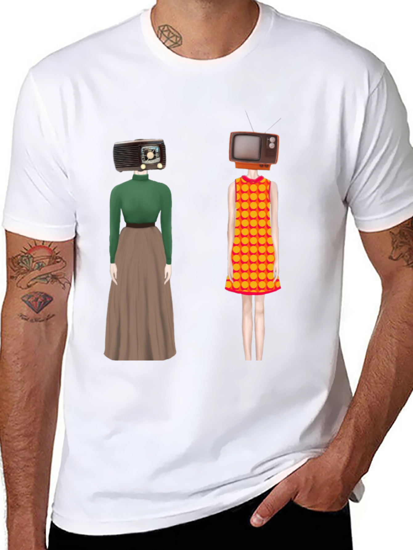 Retro Media Head T-Shirt - Unique Design
