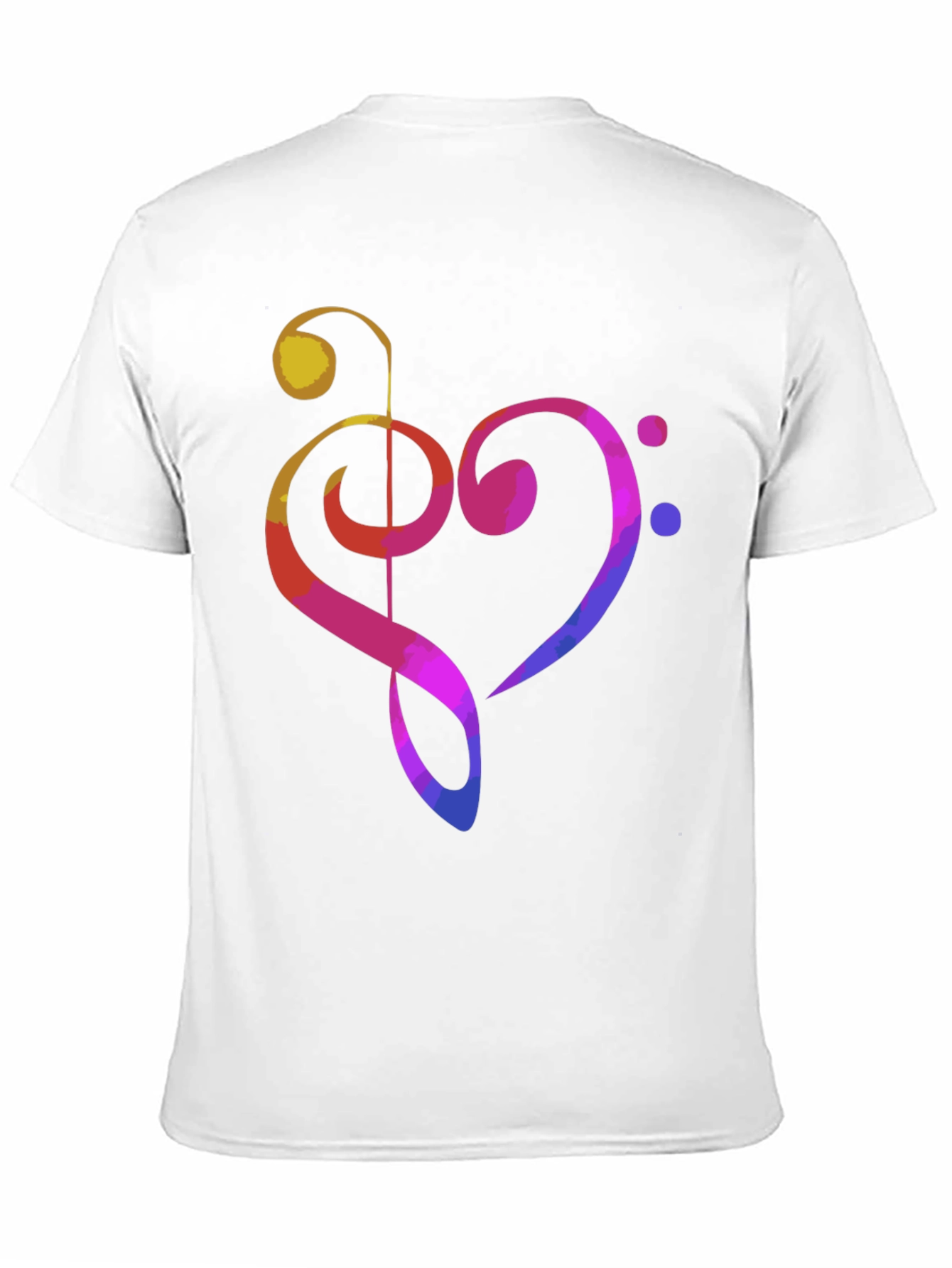 Music Heart Graphic Tee - Black Cotton T-Shirt