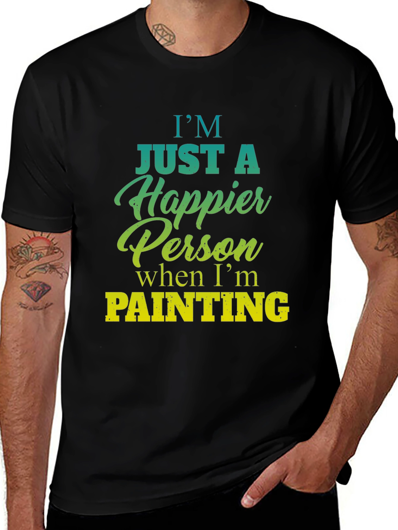 Happier Person Painting Graphic Tee