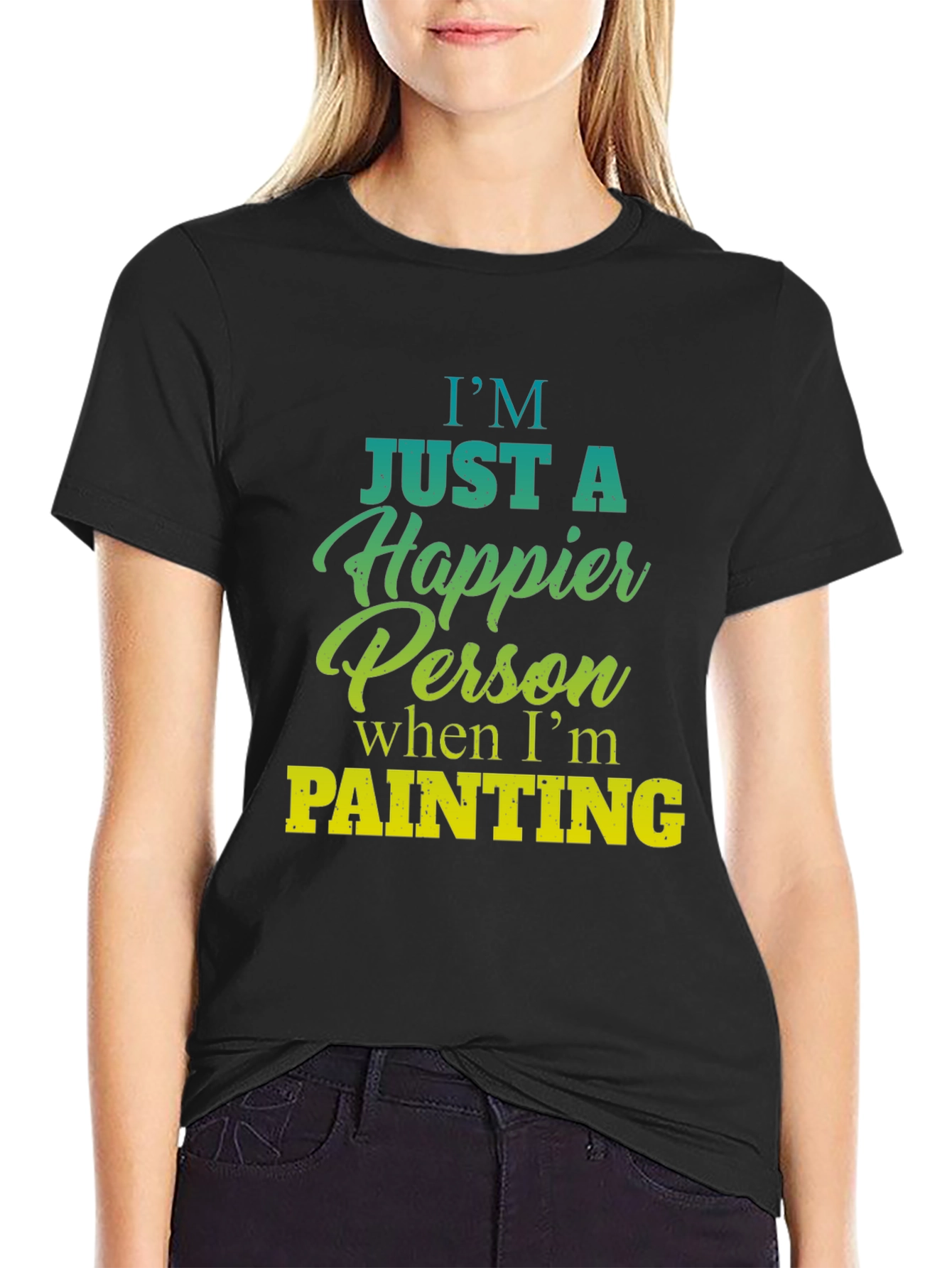 Happier Person Painting Graphic Tee