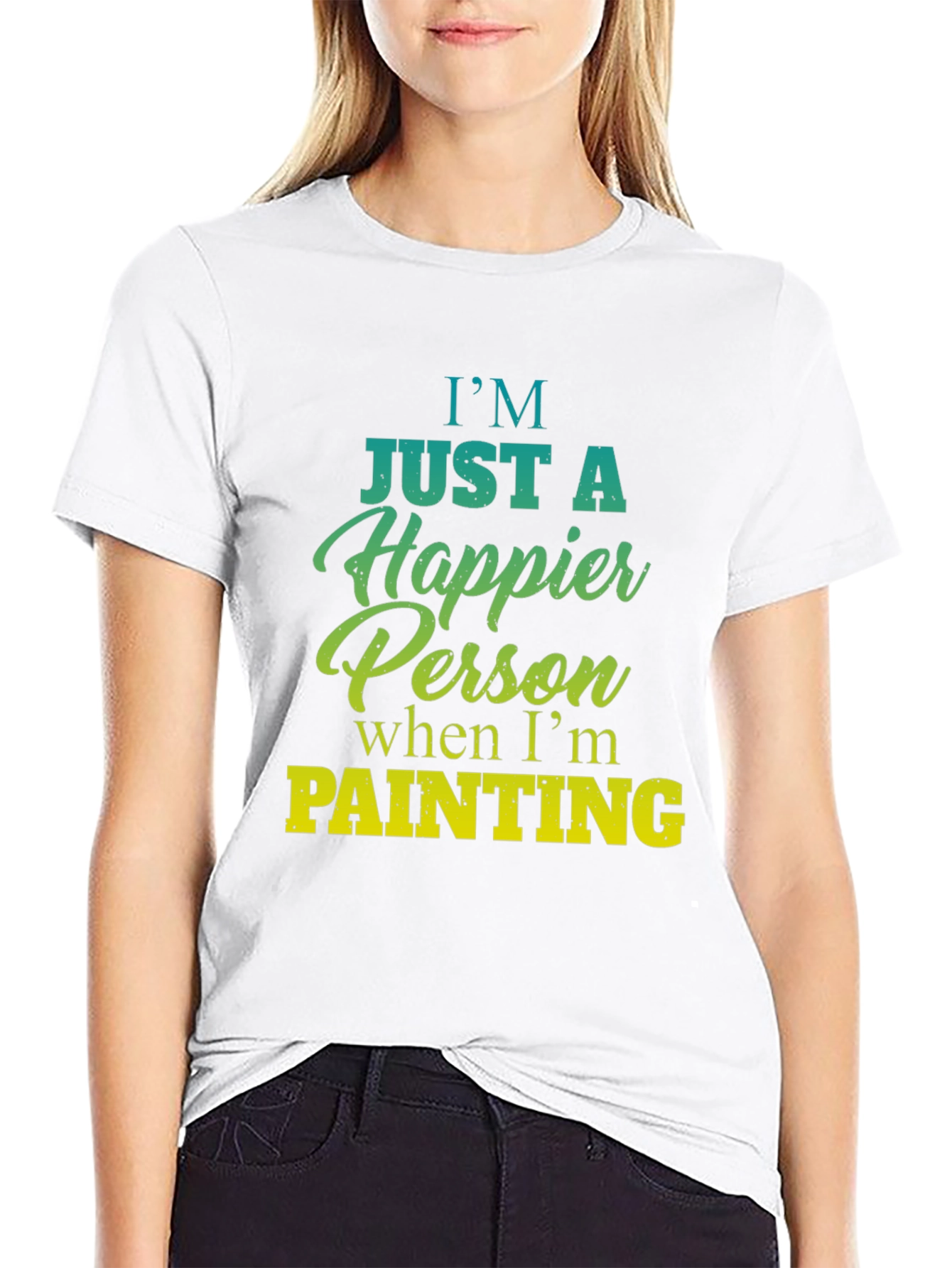 Happier Person Painting Graphic Tee