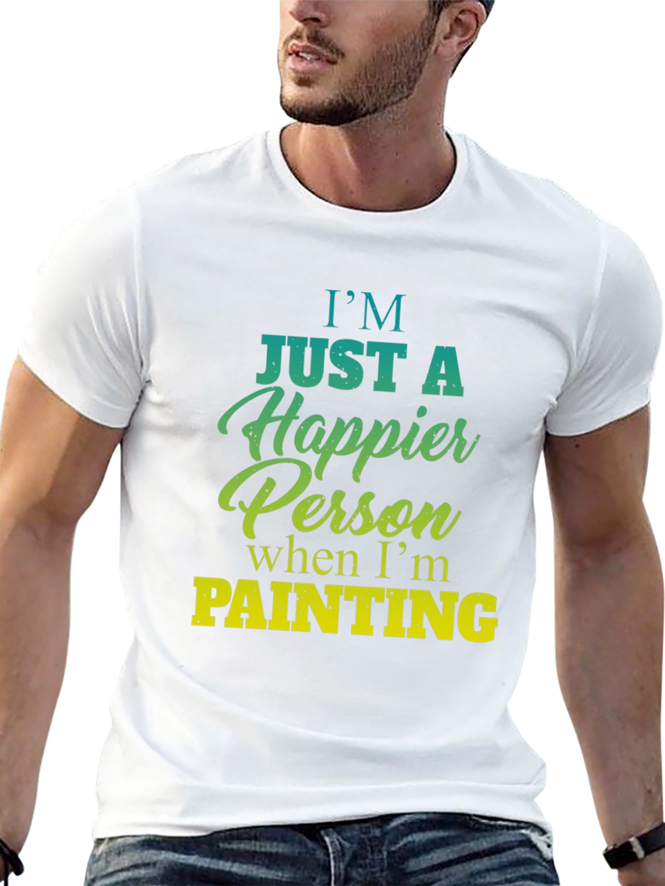 Happier Person Painting Graphic Tee
