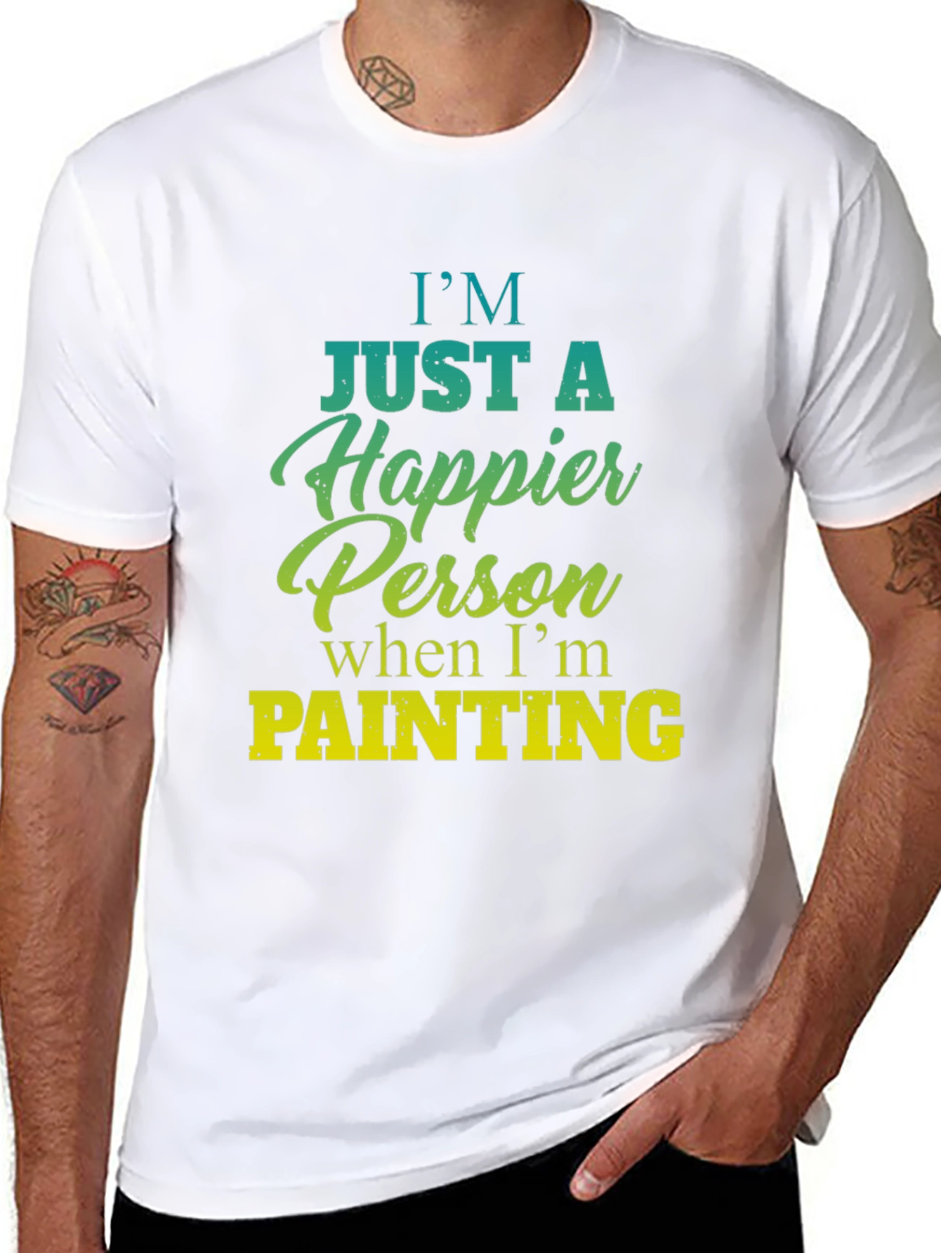 Happier Person Painting Graphic Tee
