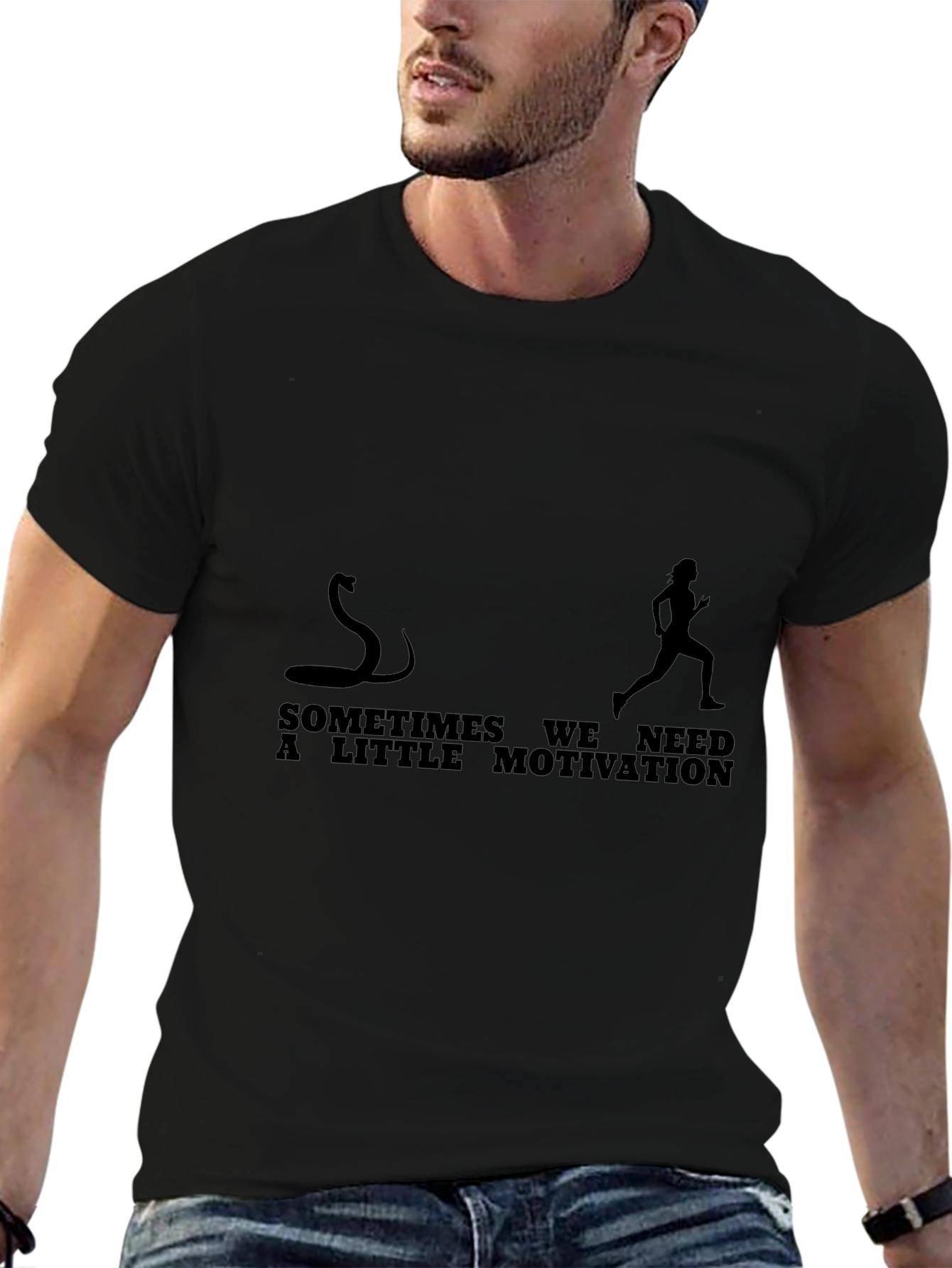 Motivational Snake Chasing Runner T-Shirt