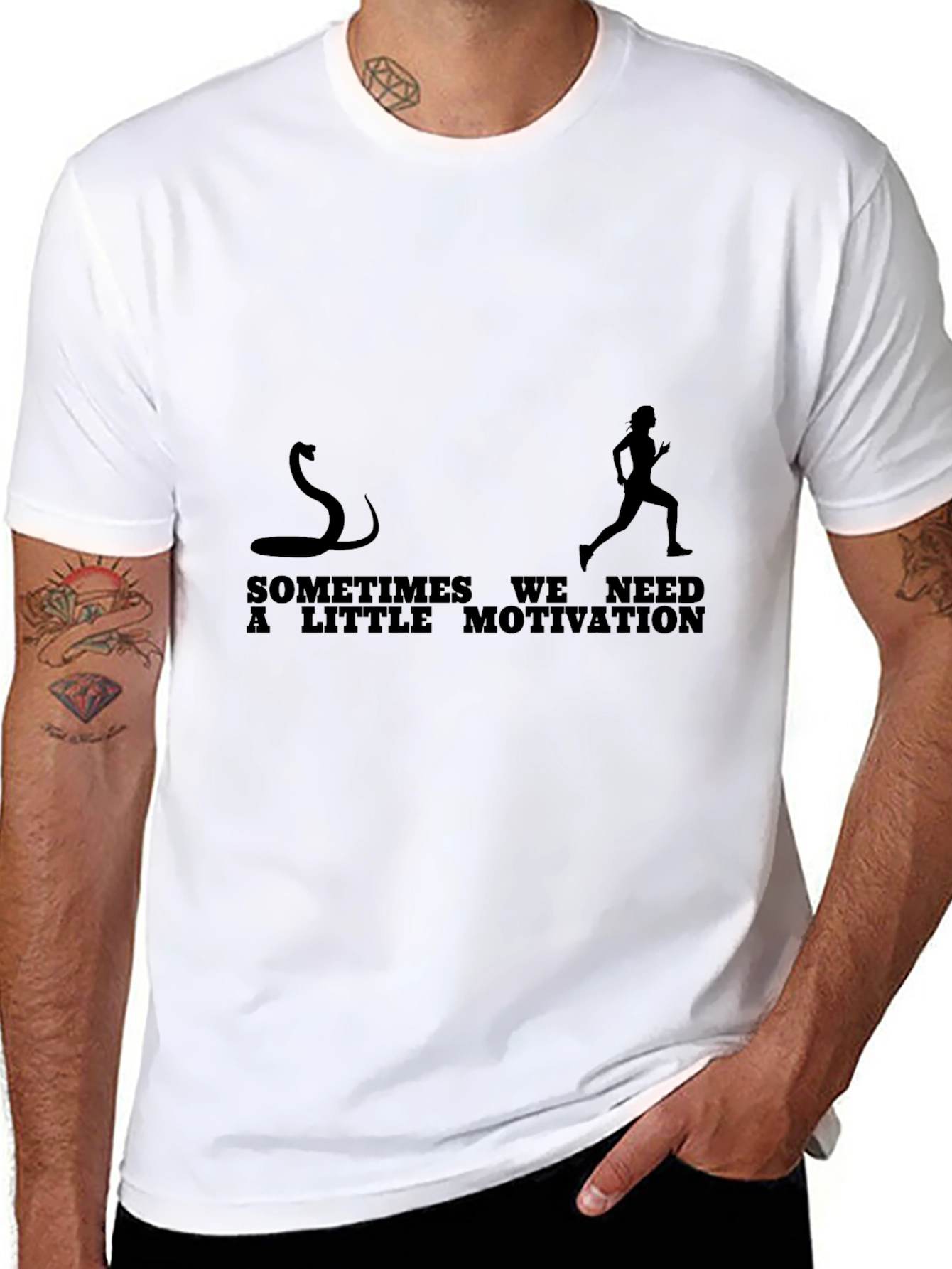 Motivational Snake Chasing Runner T-Shirt