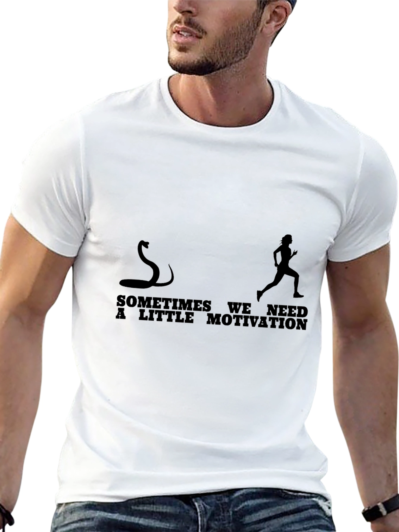 Motivational Snake Chasing Runner T-Shirt