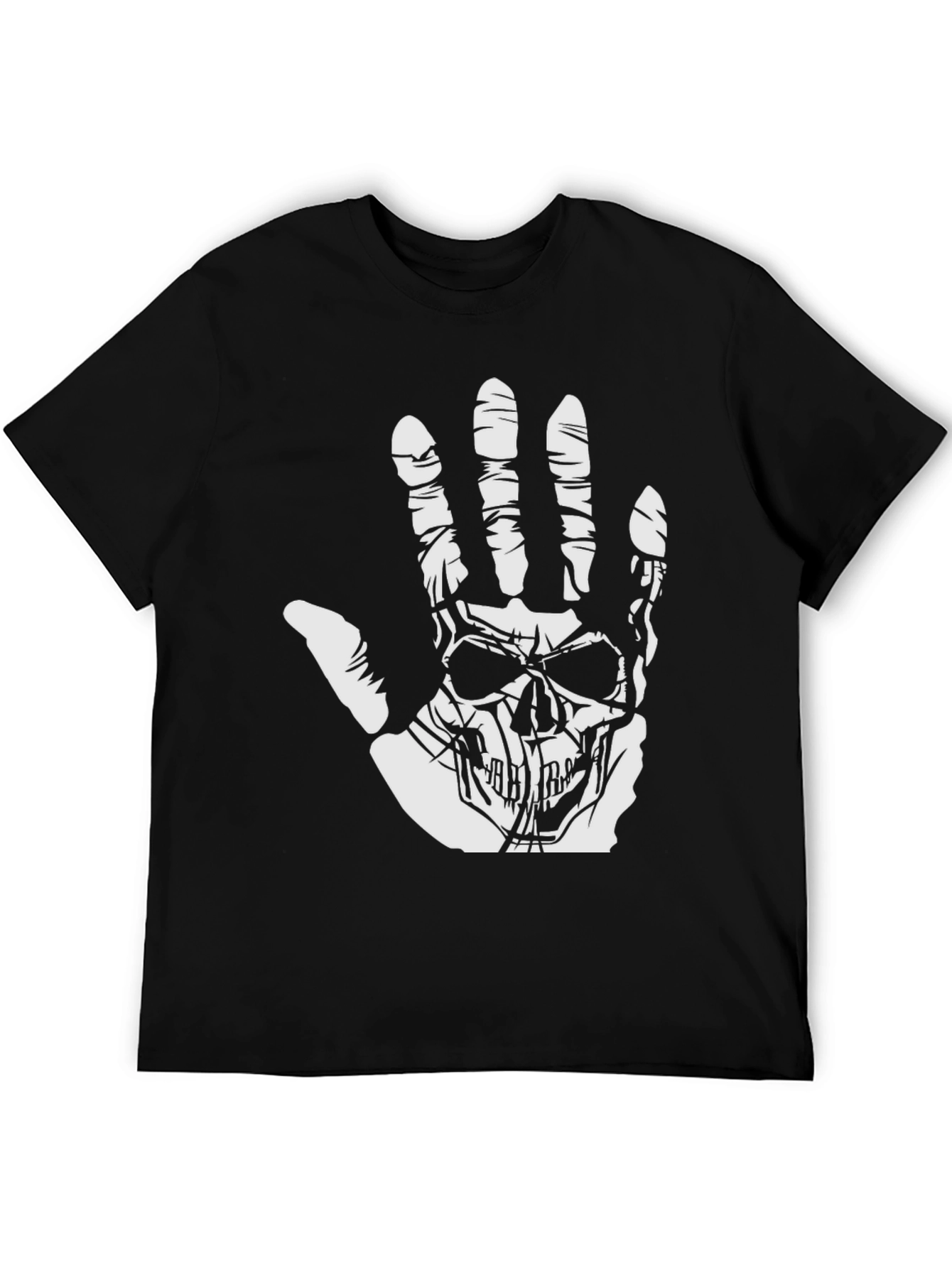 Skull Hand Graphic Tee - Mens Black T-Shirt