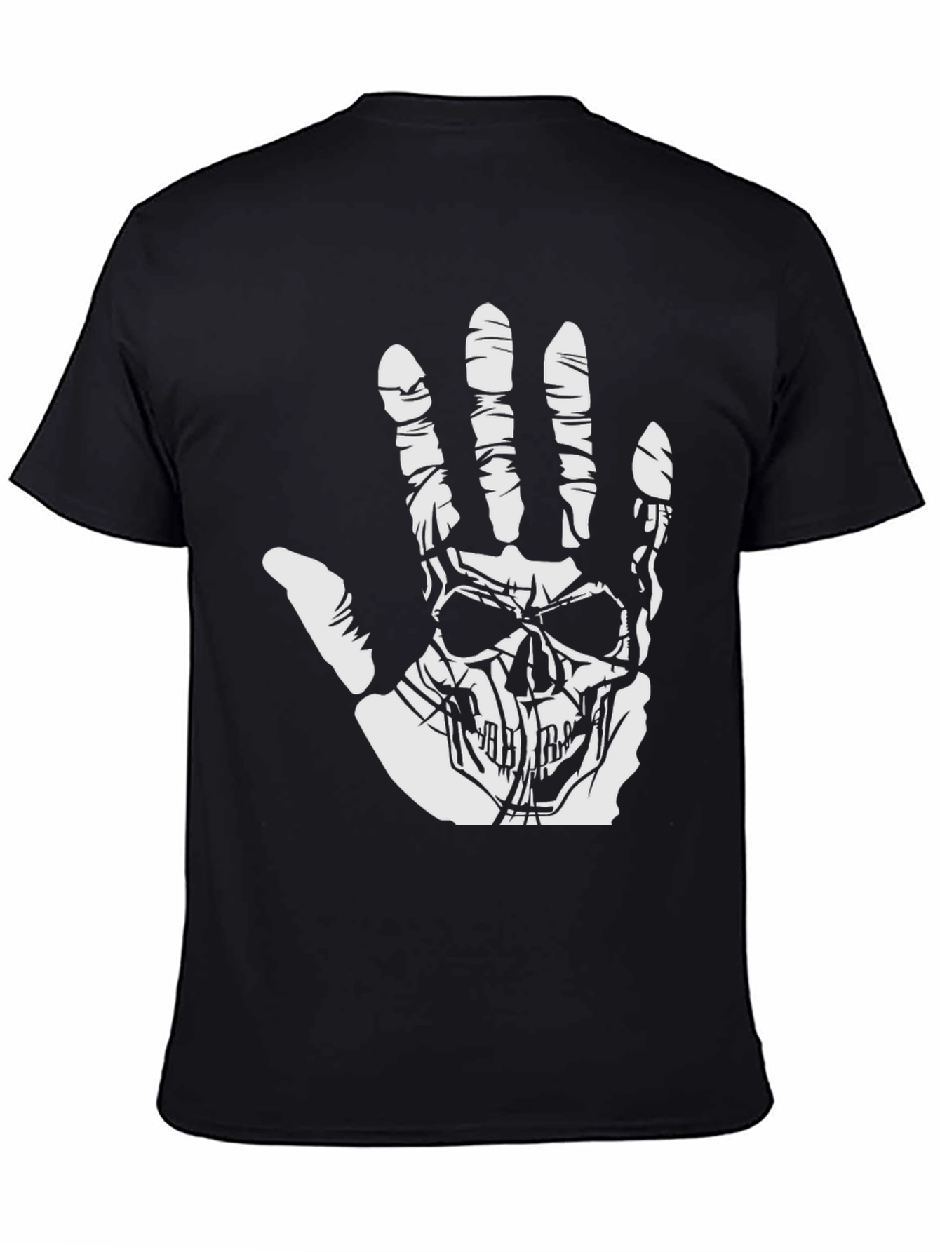Skull Hand Graphic Tee - Mens Black T-Shirt