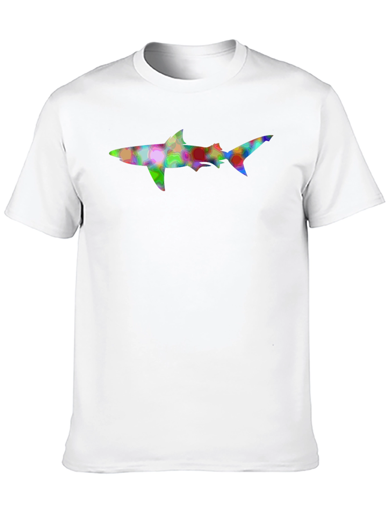 Abstract Shark Graphic Tee - Mens Black T-Shirt