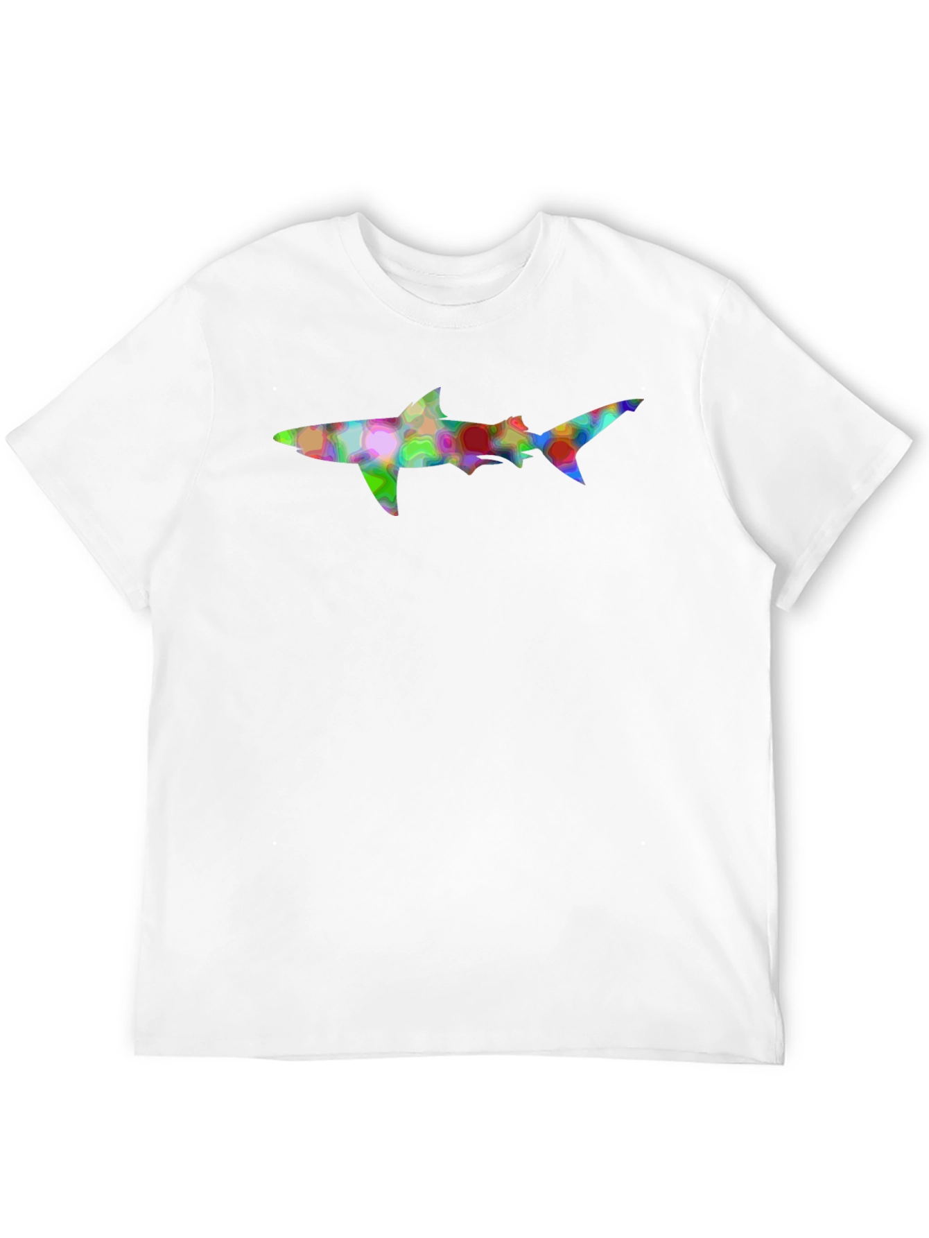 Abstract Shark Graphic Tee - Mens Black T-Shirt