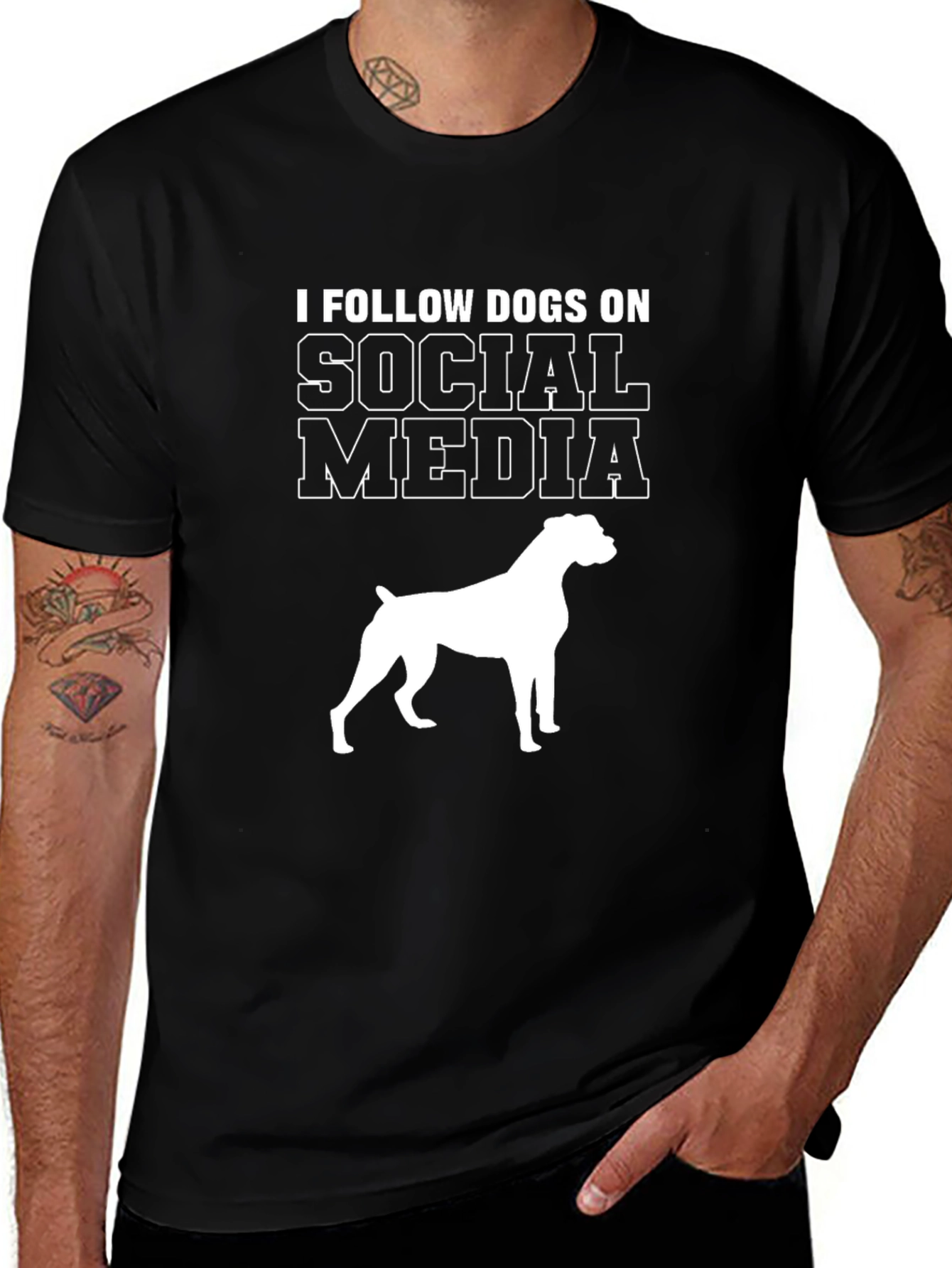 Dog Lover Social Media T-Shirt