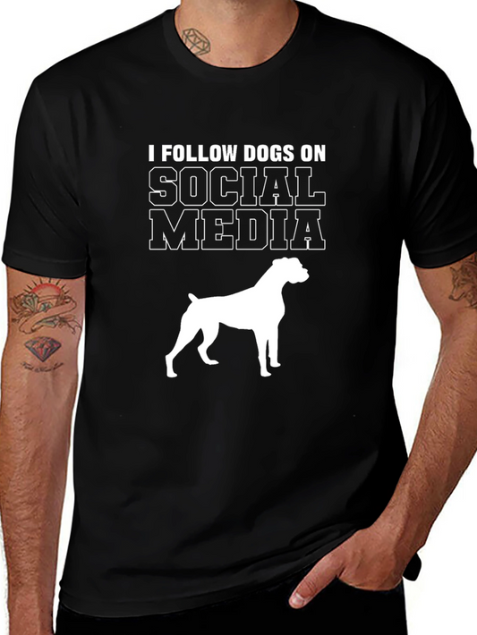 Dog Lover Social Media T-Shirt