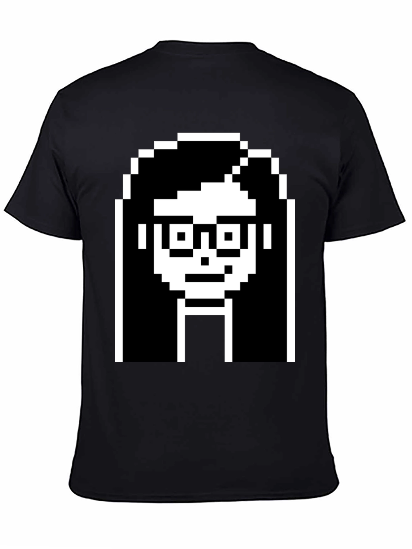Pixelated Girl Tee - Geek Chic Black T-Shirt