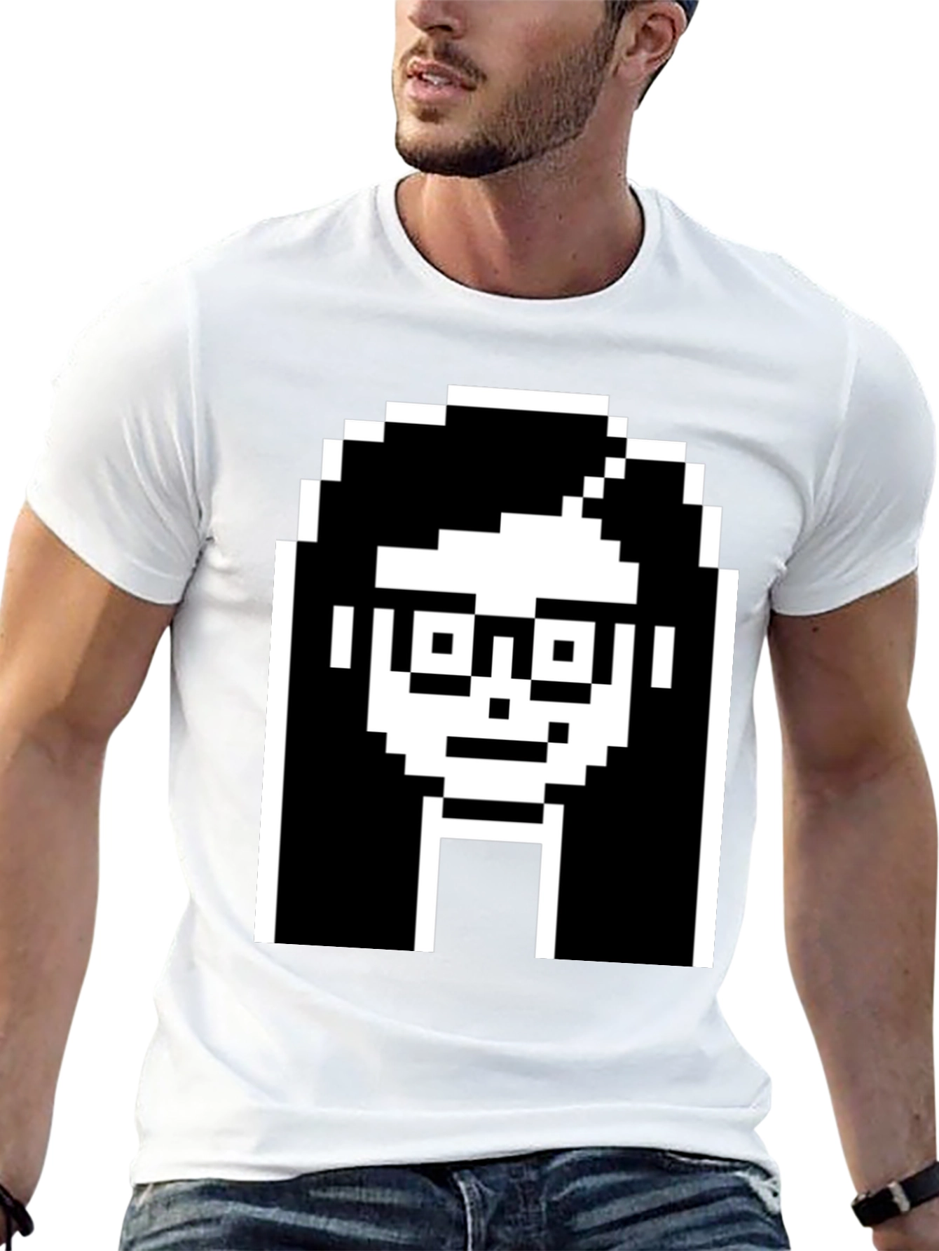 Pixelated Girl Tee - Geek Chic Black T-Shirt