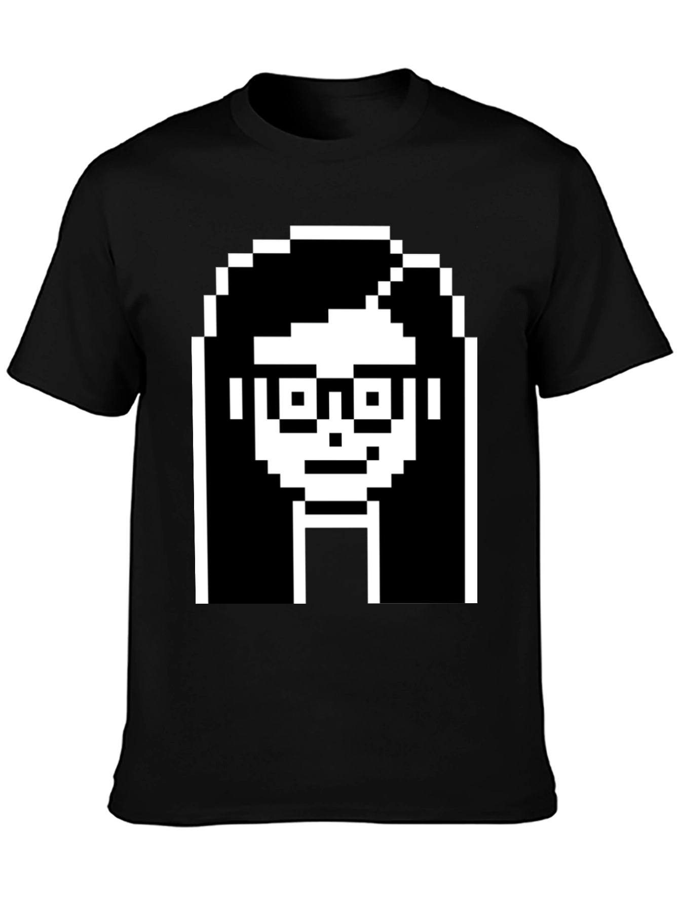 Pixelated Girl Tee - Geek Chic Black T-Shirt
