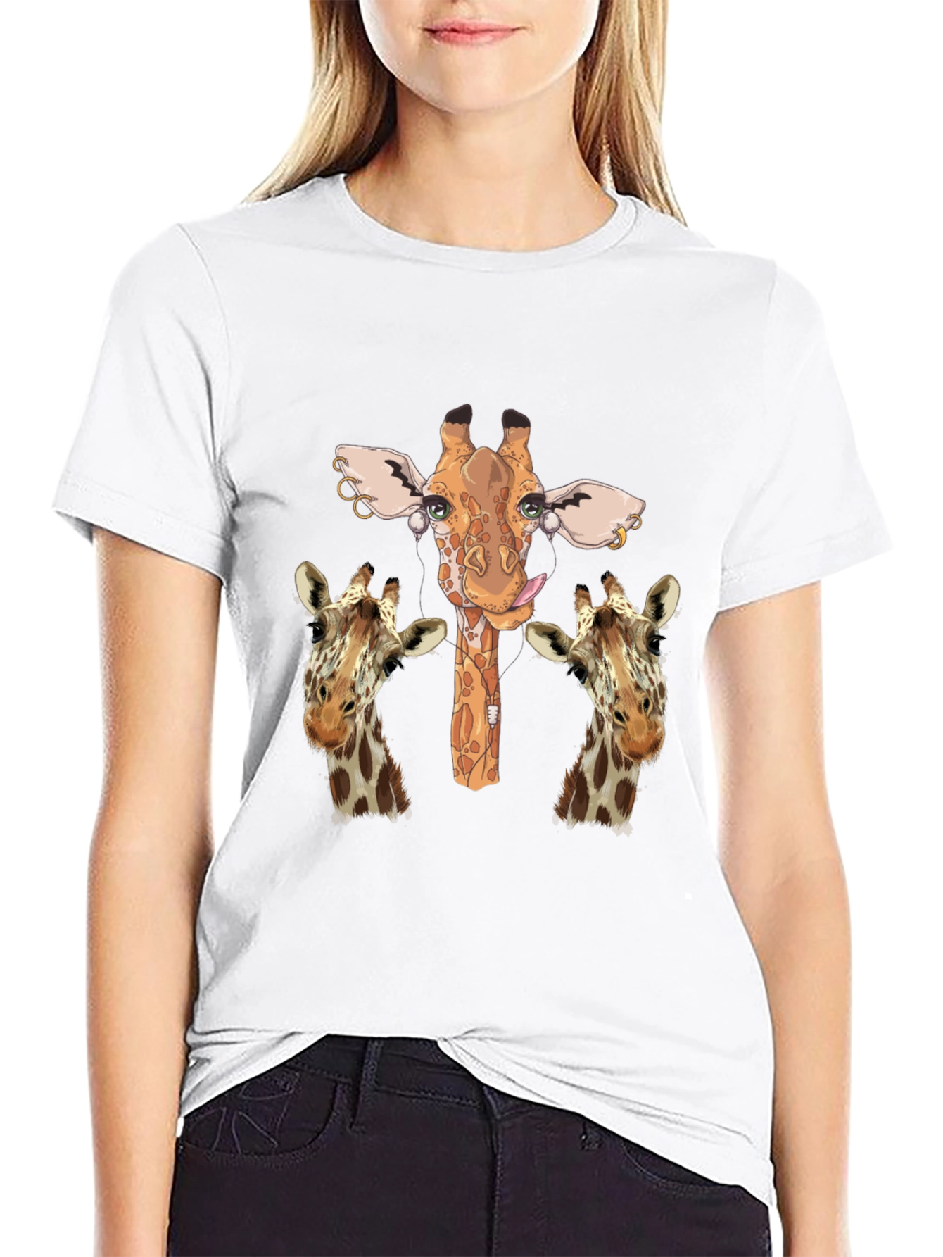Giraffe T-Shirt Unique Print Unisex