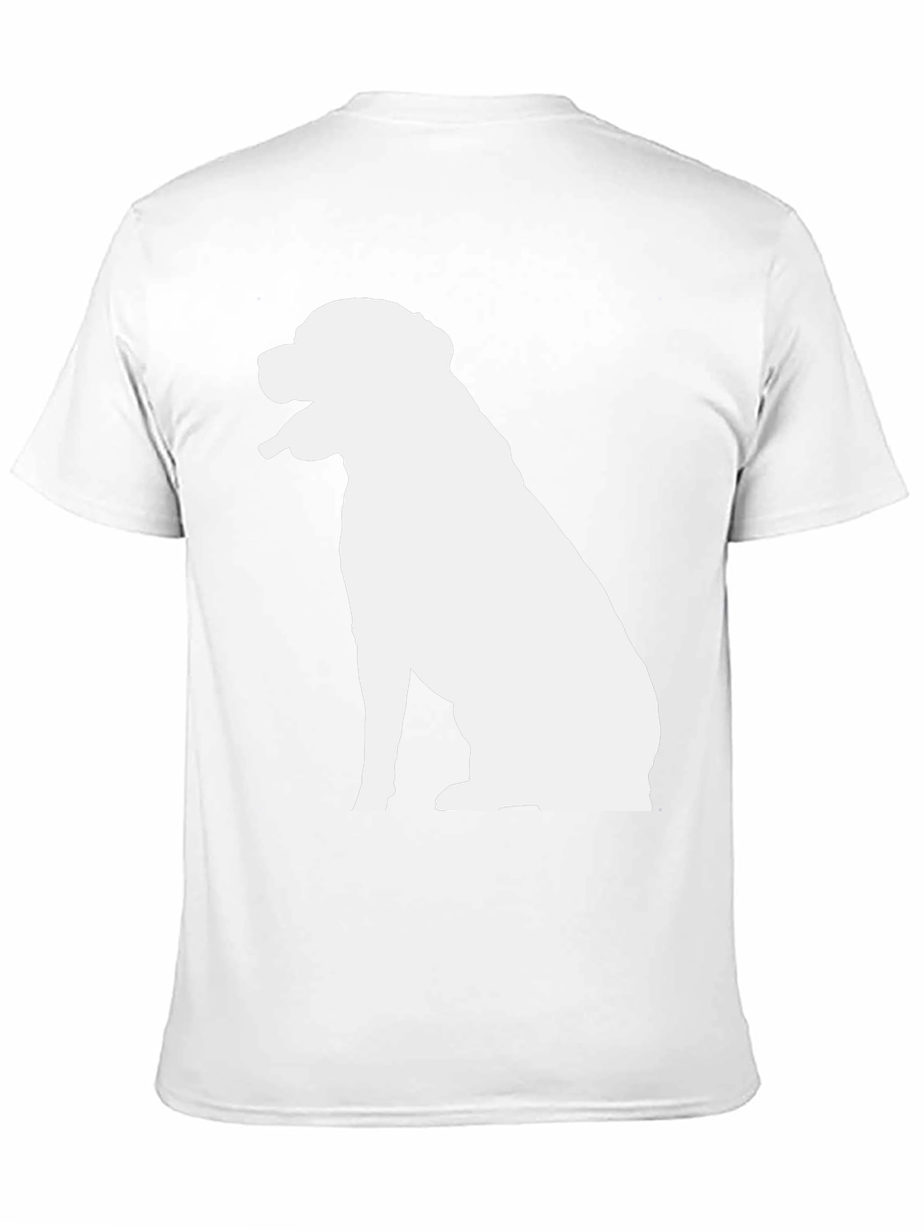 Dog Silhouette Graphic Tee - Black Cotton T-Shirt