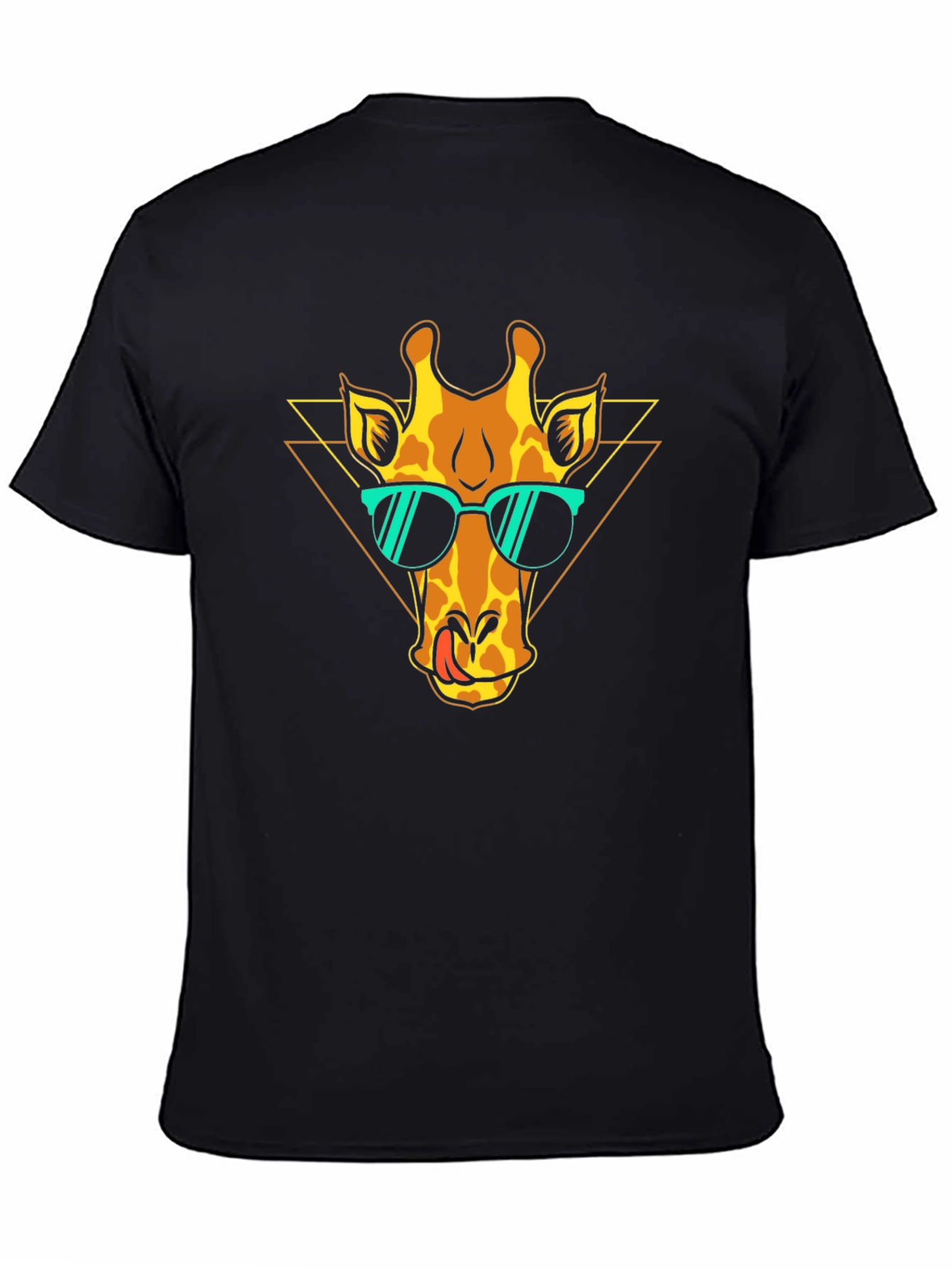Cool Giraffe Graphic Tee - Black T-Shirt