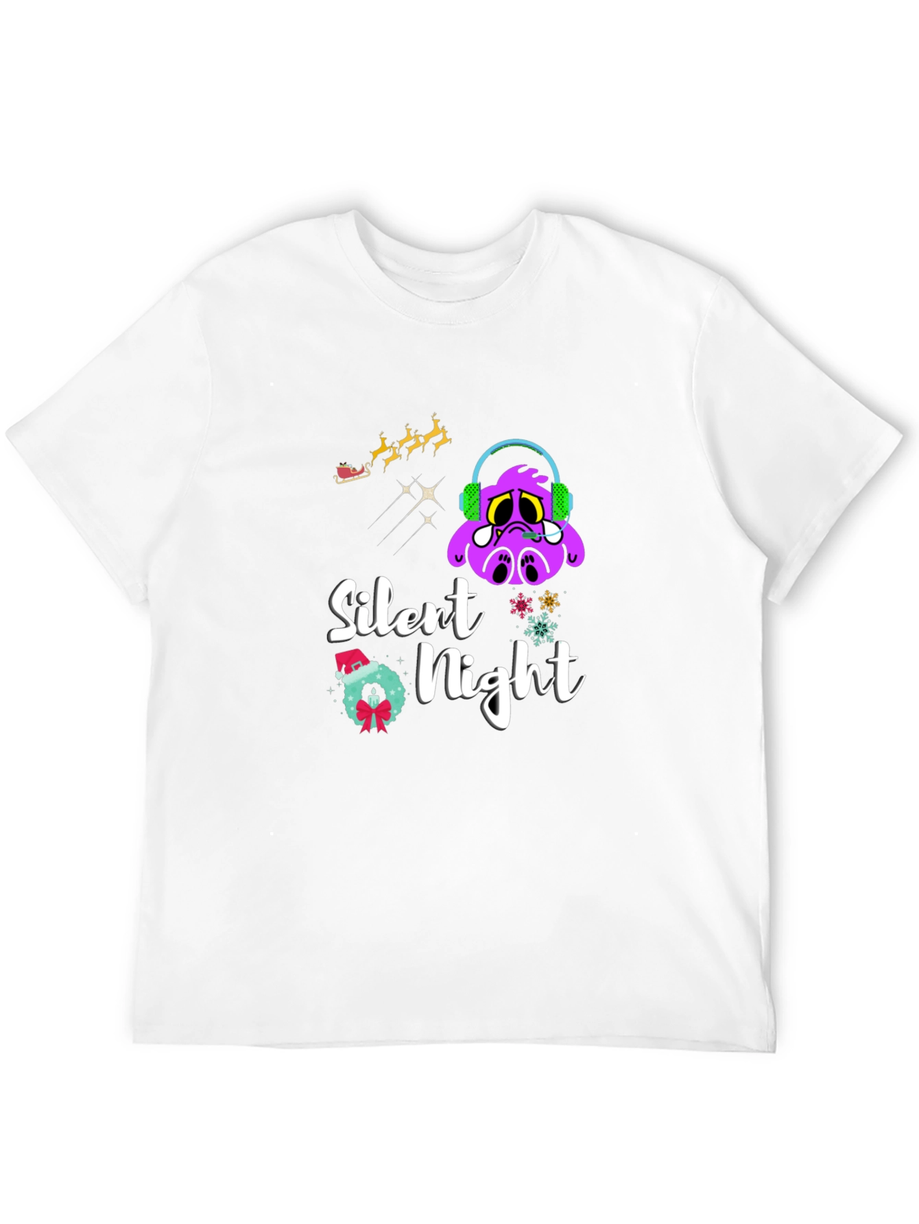 Silent Night Graphic T-Shirt - Christmas Holiday Tee