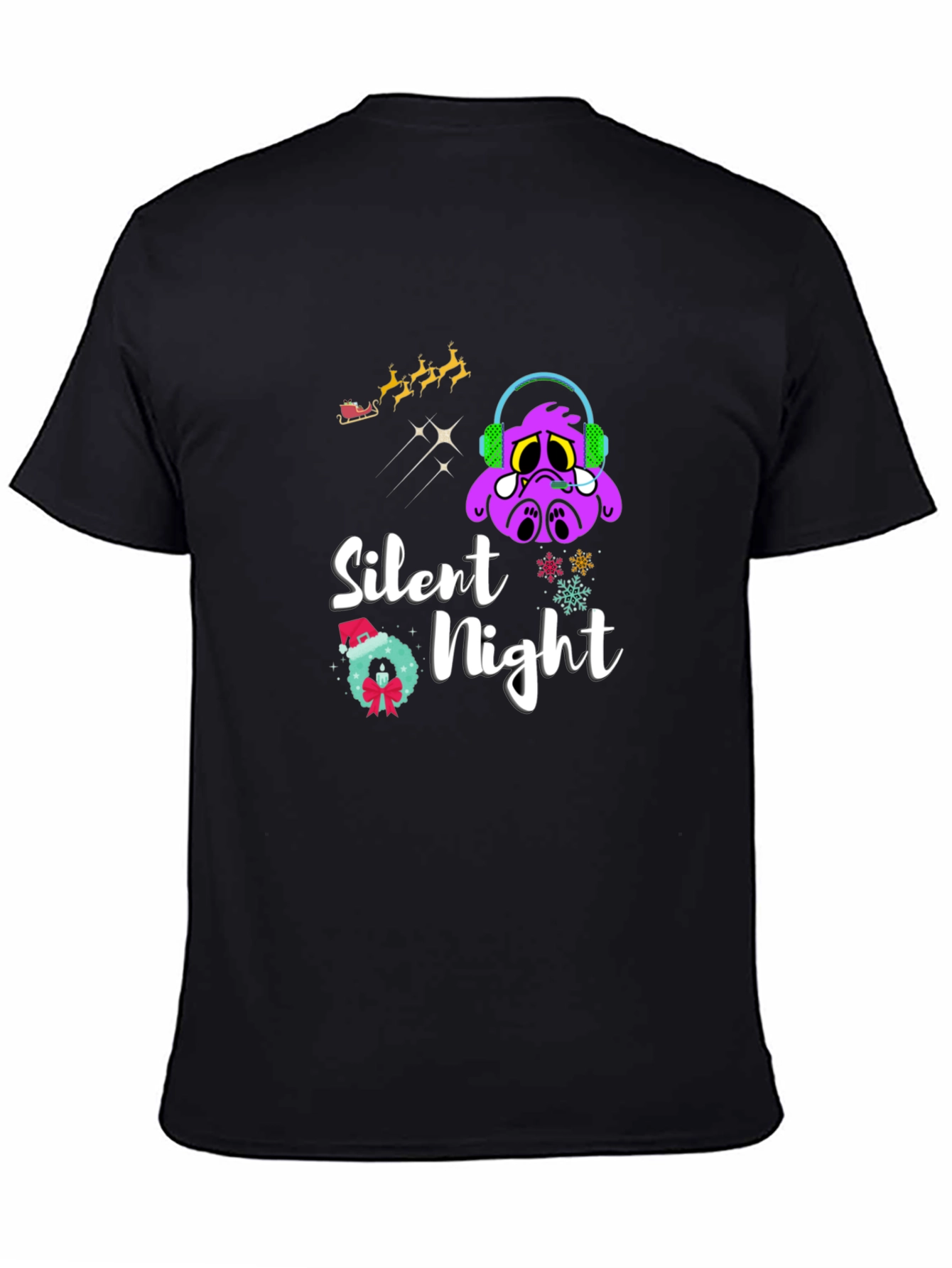 Silent Night Graphic T-Shirt - Christmas Holiday Tee