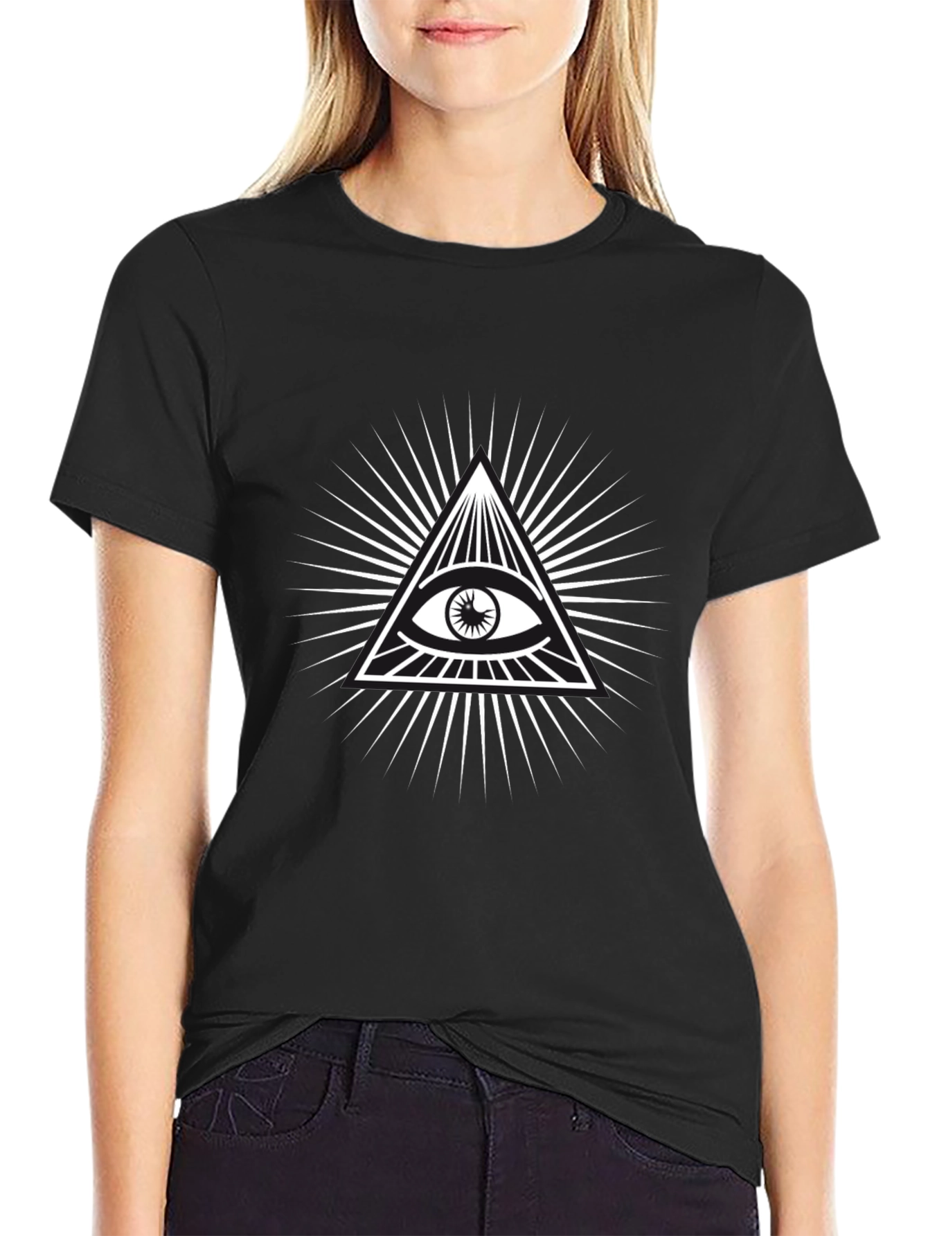 Illuminati Eye Graphic Tee - Black T-Shirt