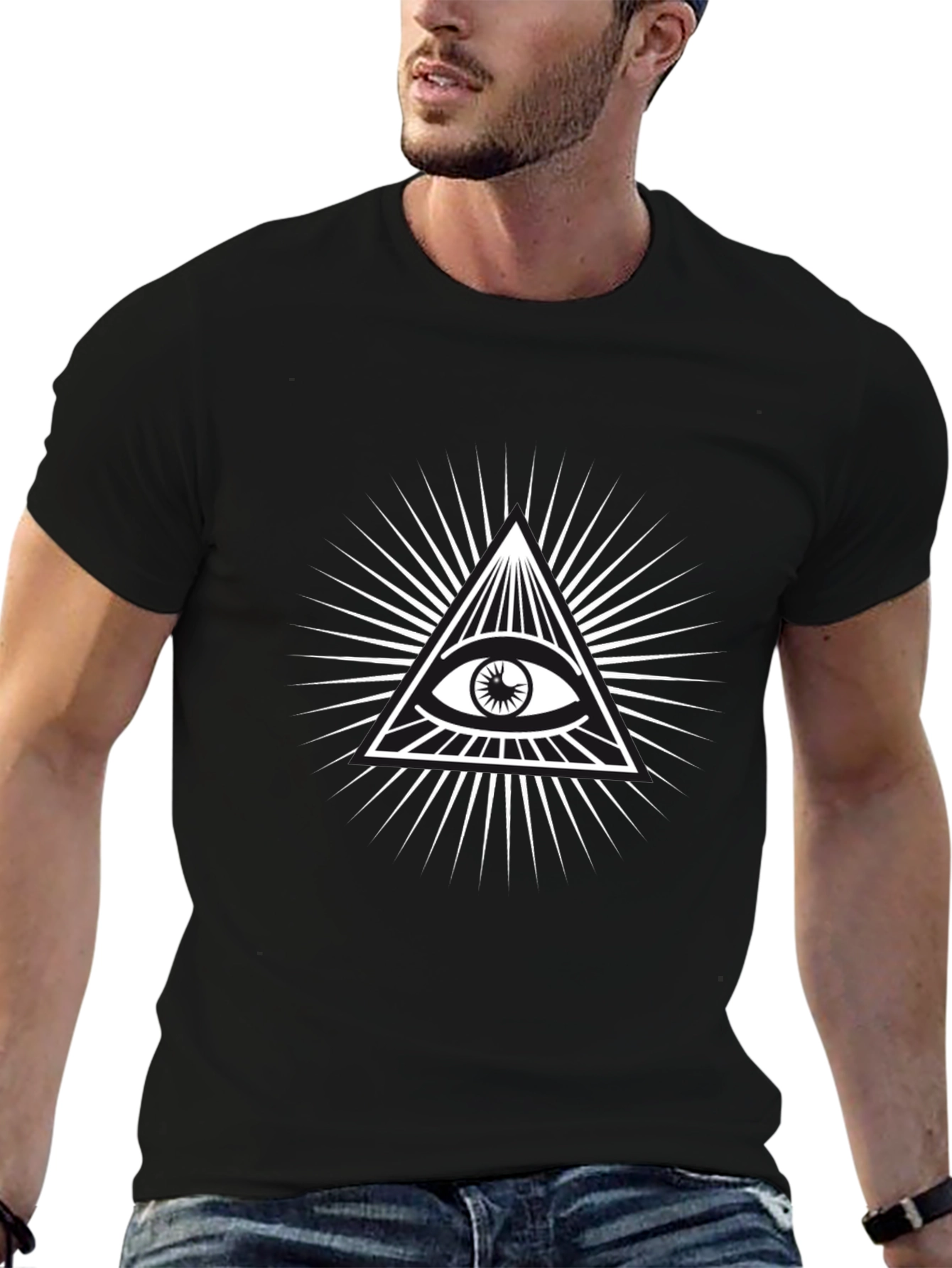 Illuminati Eye Graphic Tee - Black T-Shirt