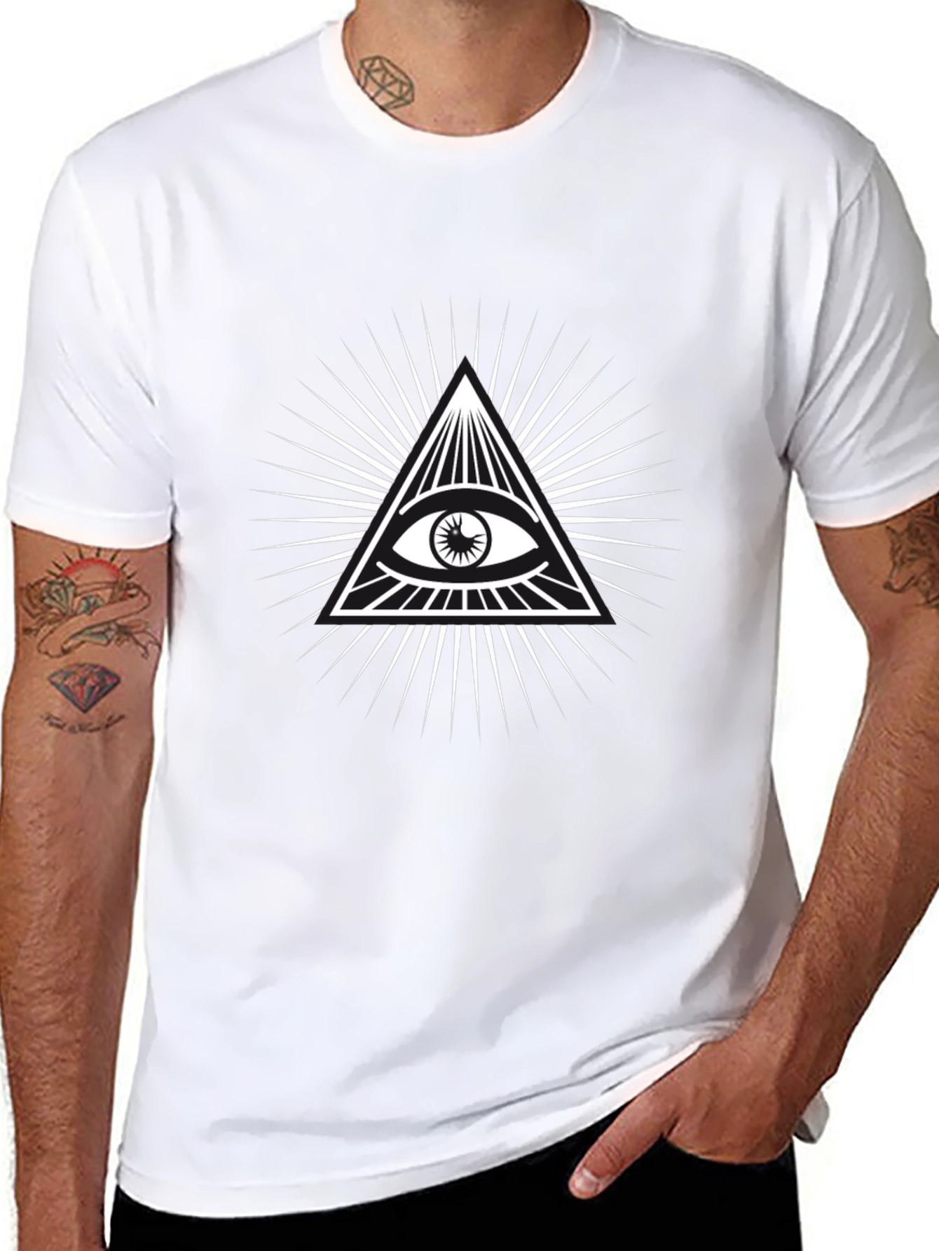 Illuminati Eye Graphic Tee - Black T-Shirt