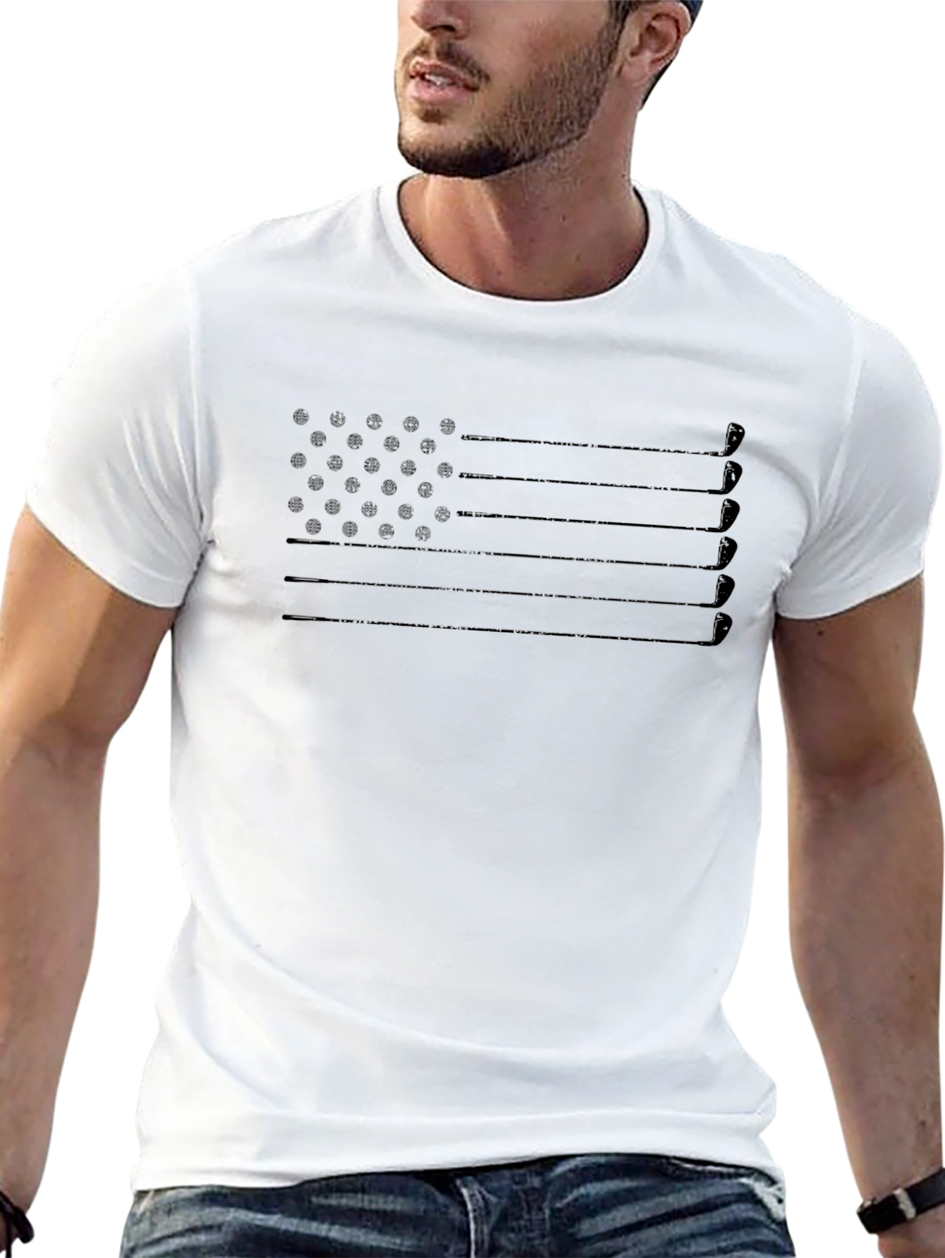Golf American Flag T-Shirt