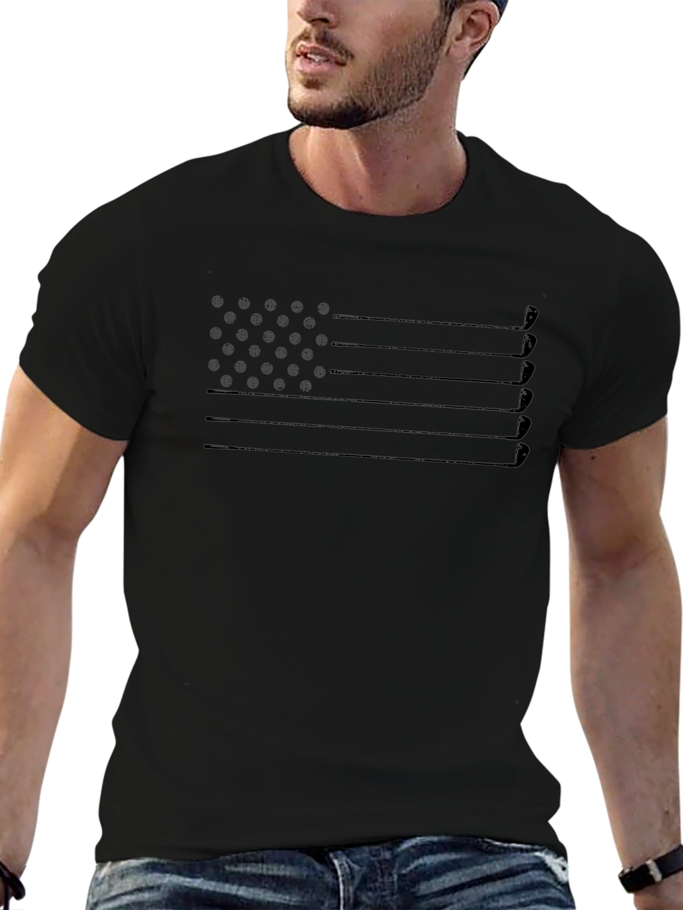 Golf American Flag T-Shirt