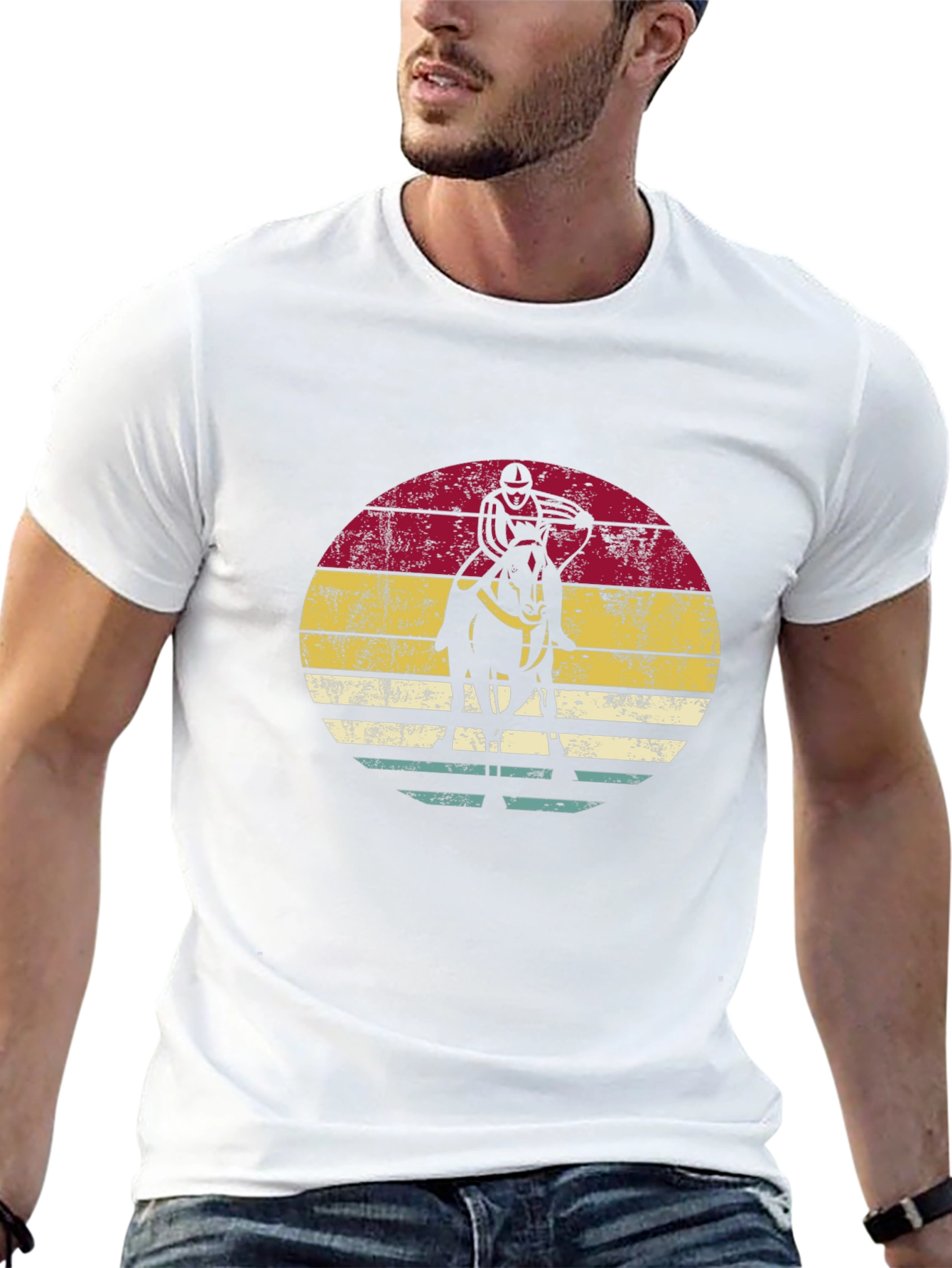 Retro Horse Jockey Graphic Tee