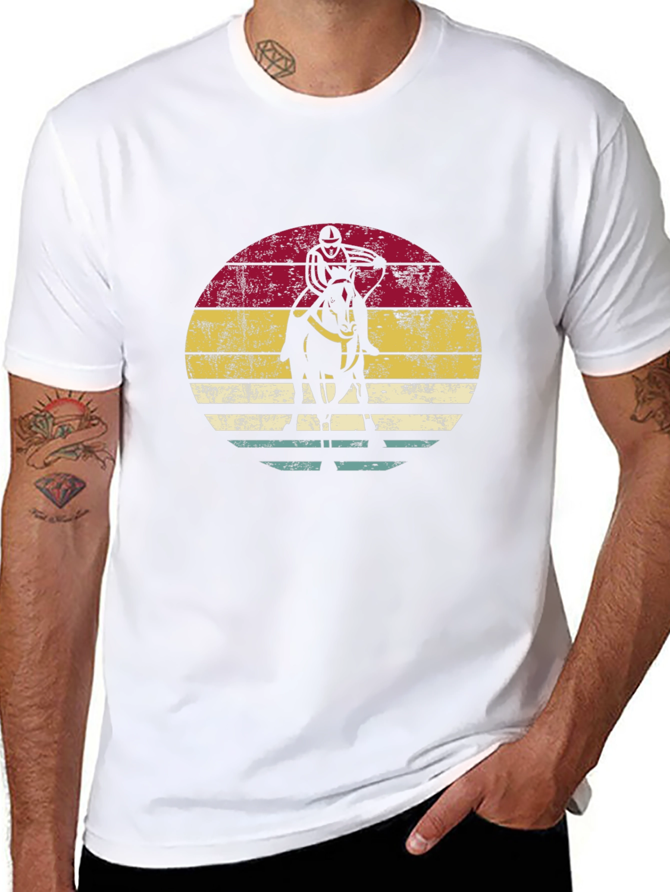 Retro Horse Jockey Graphic Tee